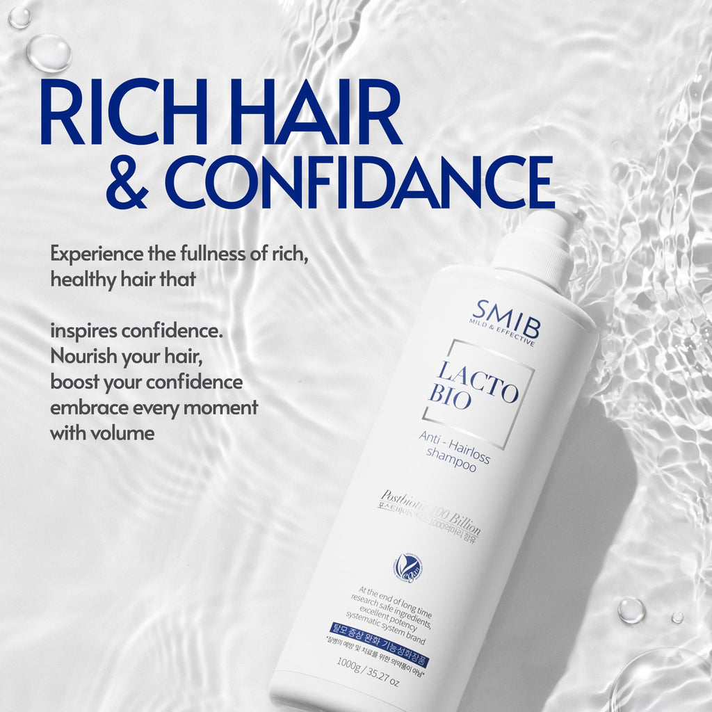 SMIB Lactobio Shampoo – With 100 Billion Postbiotics – For Fuller-Looking Hair and Scalp Care – Korean-Inspired Formula (35.27 oz) SMIB Au supplements