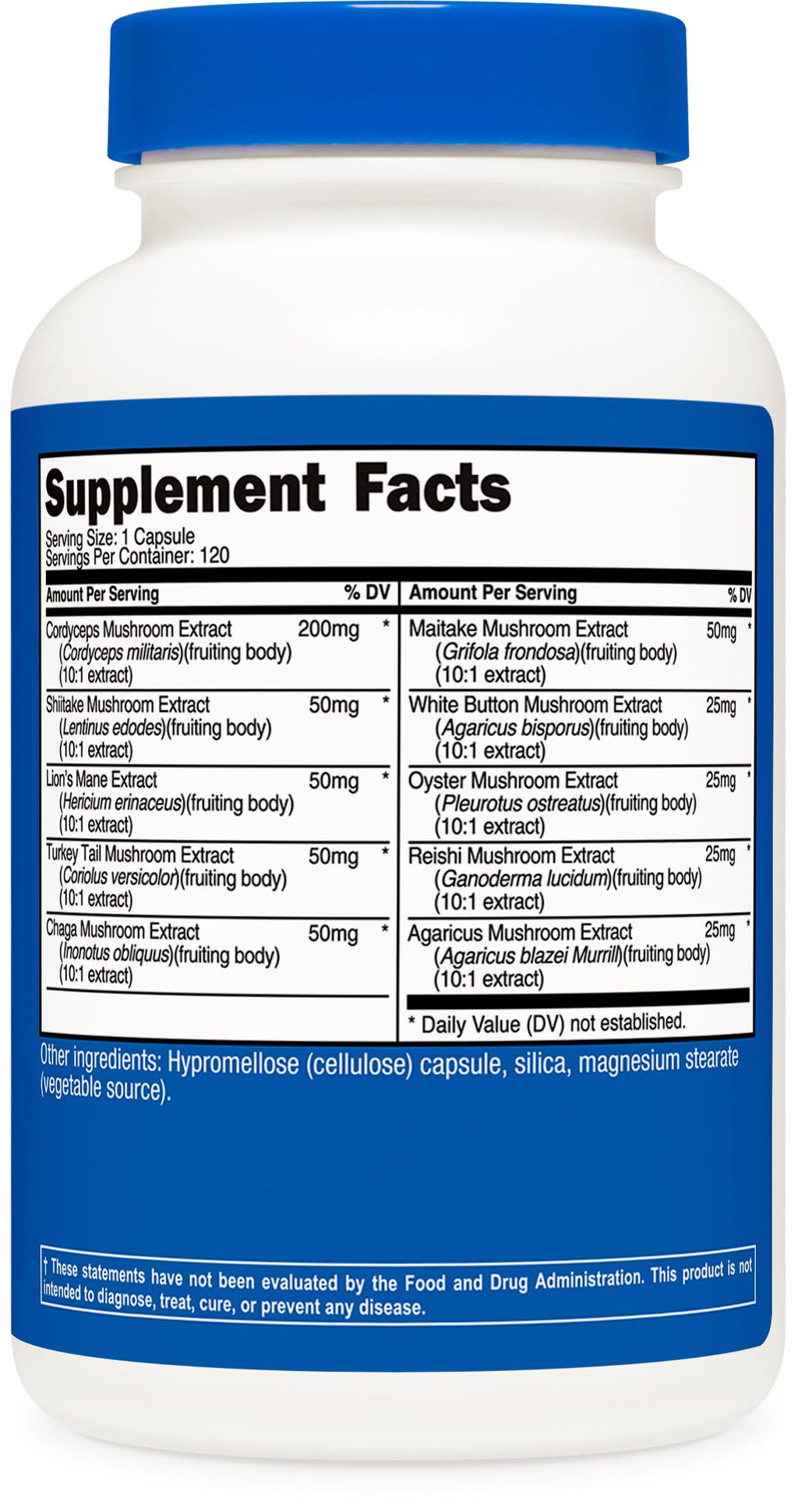 Nutricost Mushroom Complex Supplement, 120 Capsules - 10 Mushroom Blend (with Reishi, Maitake, Shiitake, Lion's Mane, and More) - Non-GMO and Gluten Free Nutricost Au supplements
