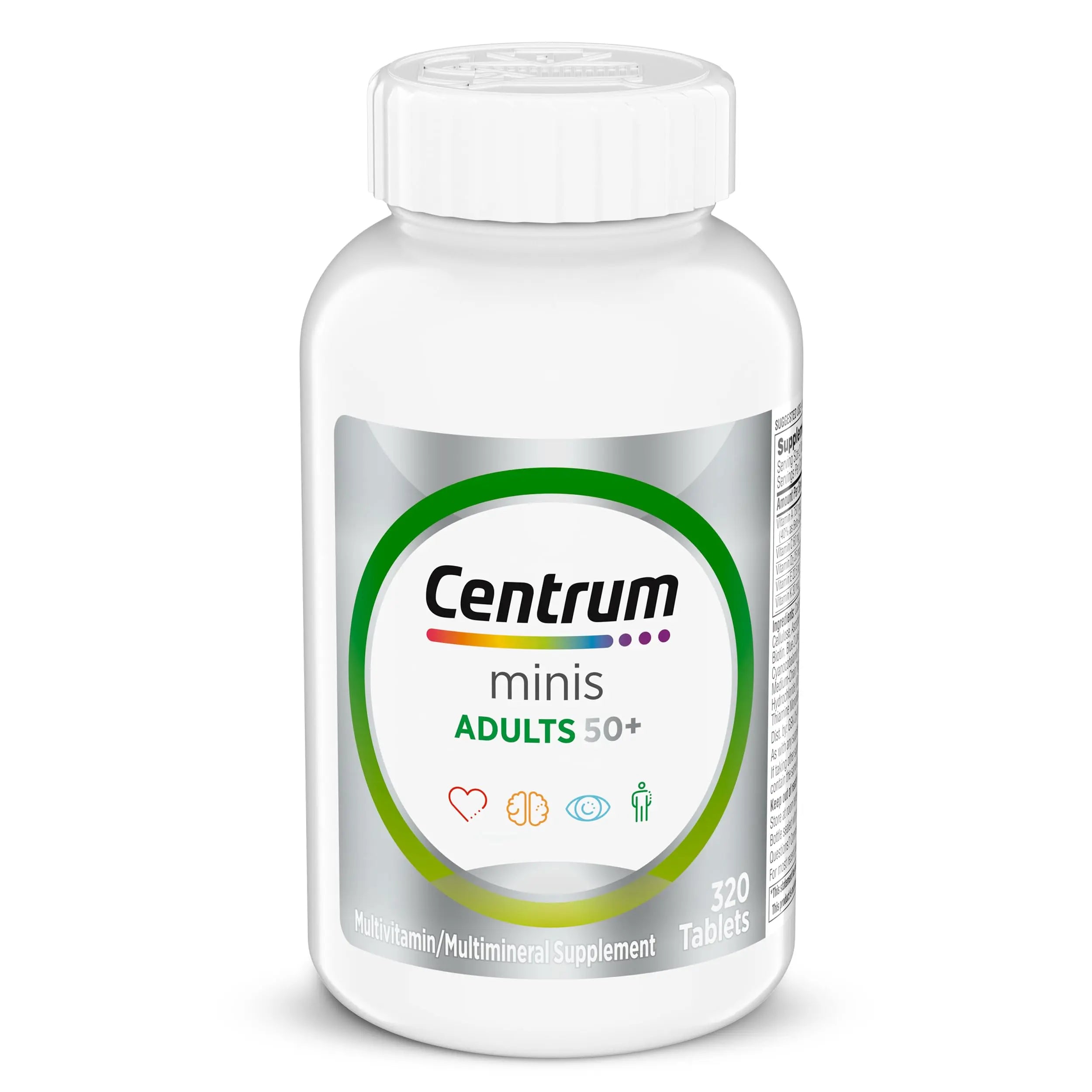 Centrum Minis Silver Multivitamin for Adults 50 Plus, Multimineral Supplement, Vitamin D3, B-Vitamins, Gluten Free, Non-GMO Ingredients Centrum Au supplements