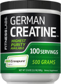 Fitness Labs German Creatine Monohydrate Powder | 500 Grams | Creapure Fitness Supplement | for Men & Women | Unflavored | 100 Servings