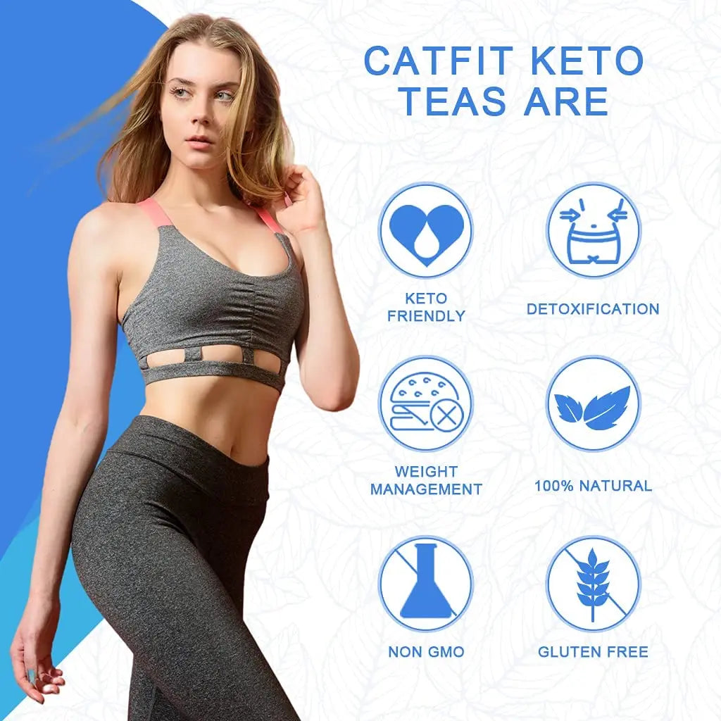 Catfit Keto Detox Tea for Belly Fat and Colon Cleanse - All Natural Detox and Cleanse Catfit Au supplements