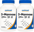 Nutricost D-Mannose 1000mg Per Serving, 120 Capsules - 500mg Per Capsule, Urinary Tract Health, Non-GMO and Gluten Free (Pack of 2) Nutricost Au supplements