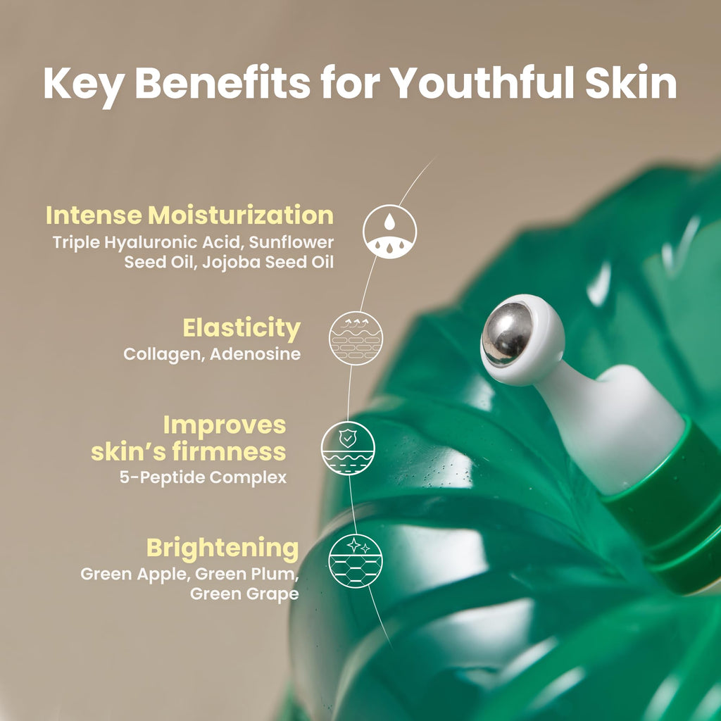 AXIS-Y Vegan Collagen Eye Serum - K Beauty Triple Hyaluronic Acid & Peptide Collagen Serum Improve Skin Elasticity, Reduce Fine Lines & Dark Circles