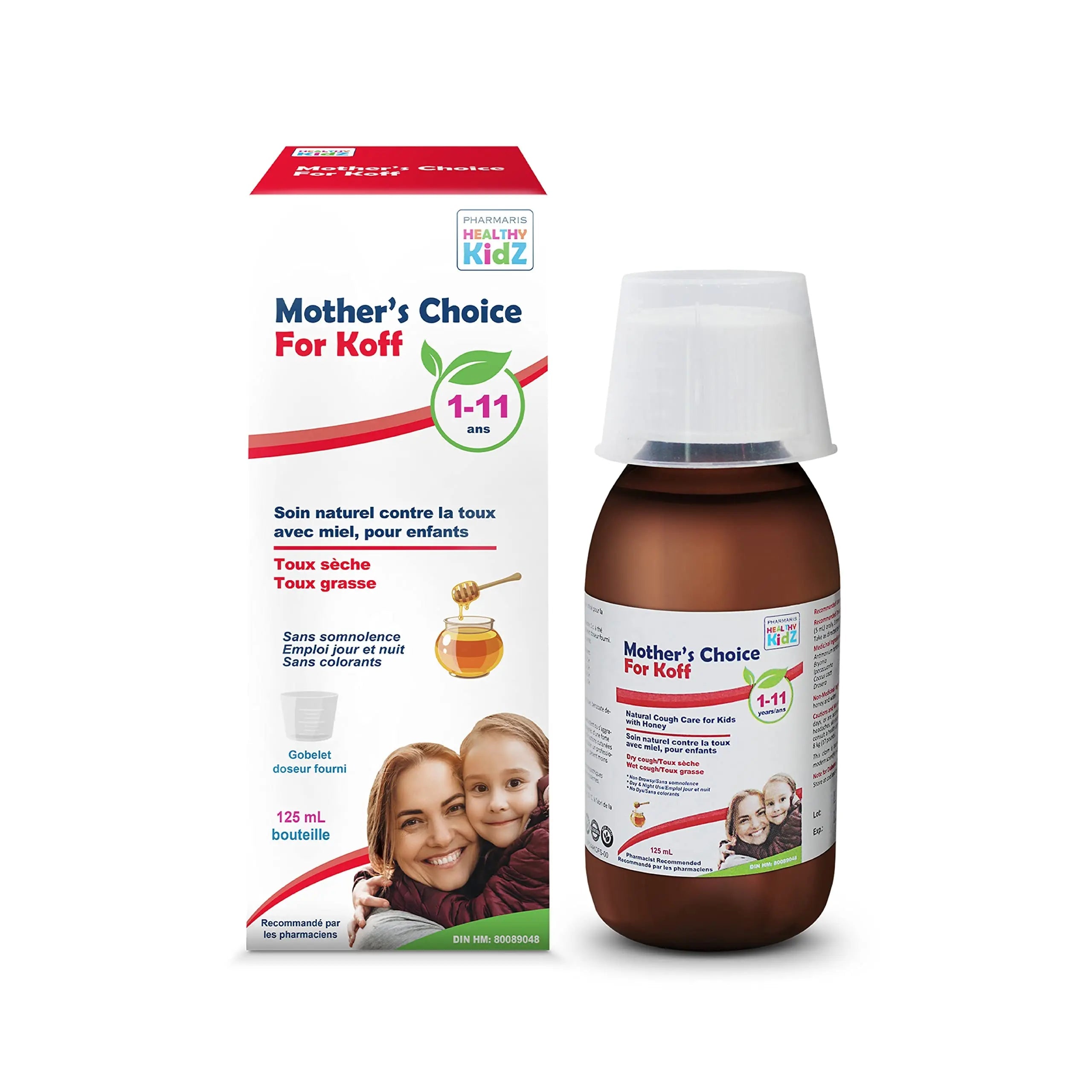 Mother’s Choice for Koff, for Dry and Wet Cough, Natural Cough Care for Kids with Honey, 125 ml PHARMARIS HEALTHY KIDZ MOTHER'S CHOICE Au supplements