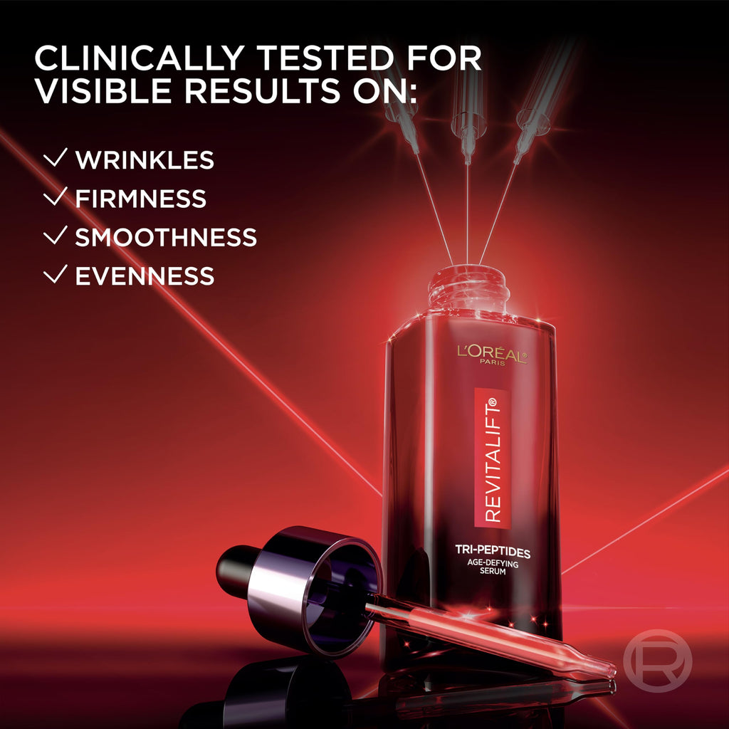 L'Oreal Paris Revitalift Triple Power Age-Defying Face Serum, Anti Aging Serum with 3 in 1 Benefits, Reduces Wrinkles
