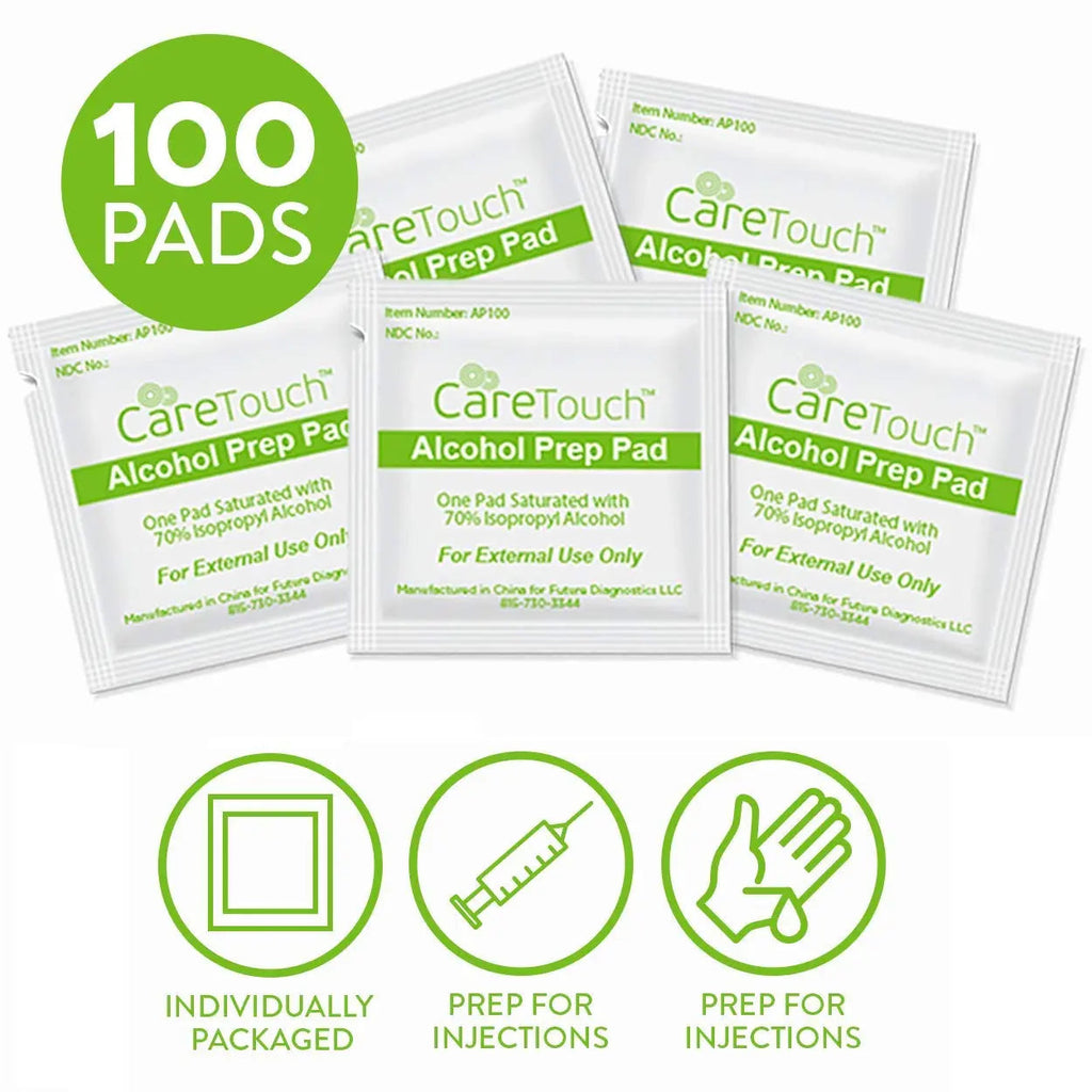 Care Touch Alcohol Wipes - Individually Wrapped Alcohol Prep Pads with 70% Isopropyl Care Touch Au supplements