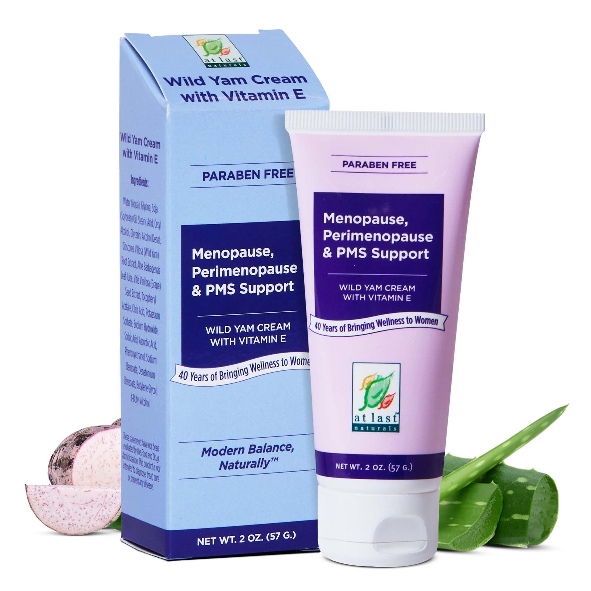 At Last Naturals Wild Yam Cream Hormone Balance for Women Menopause PMS Relief with Vitamin E Helps Smooth Dry Skin Reduce Hot Flashes and Promotes Well Being (2 oz 1 Packs) At Last Naturals Au supplements