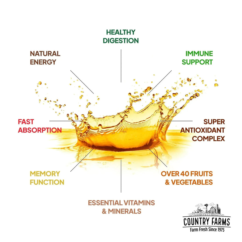 Country Farms Liquid Multivitamin, Vitamins and Minerals for Immune Support and Energy, Herbal Blend, Vegan Country Farms Au supplements