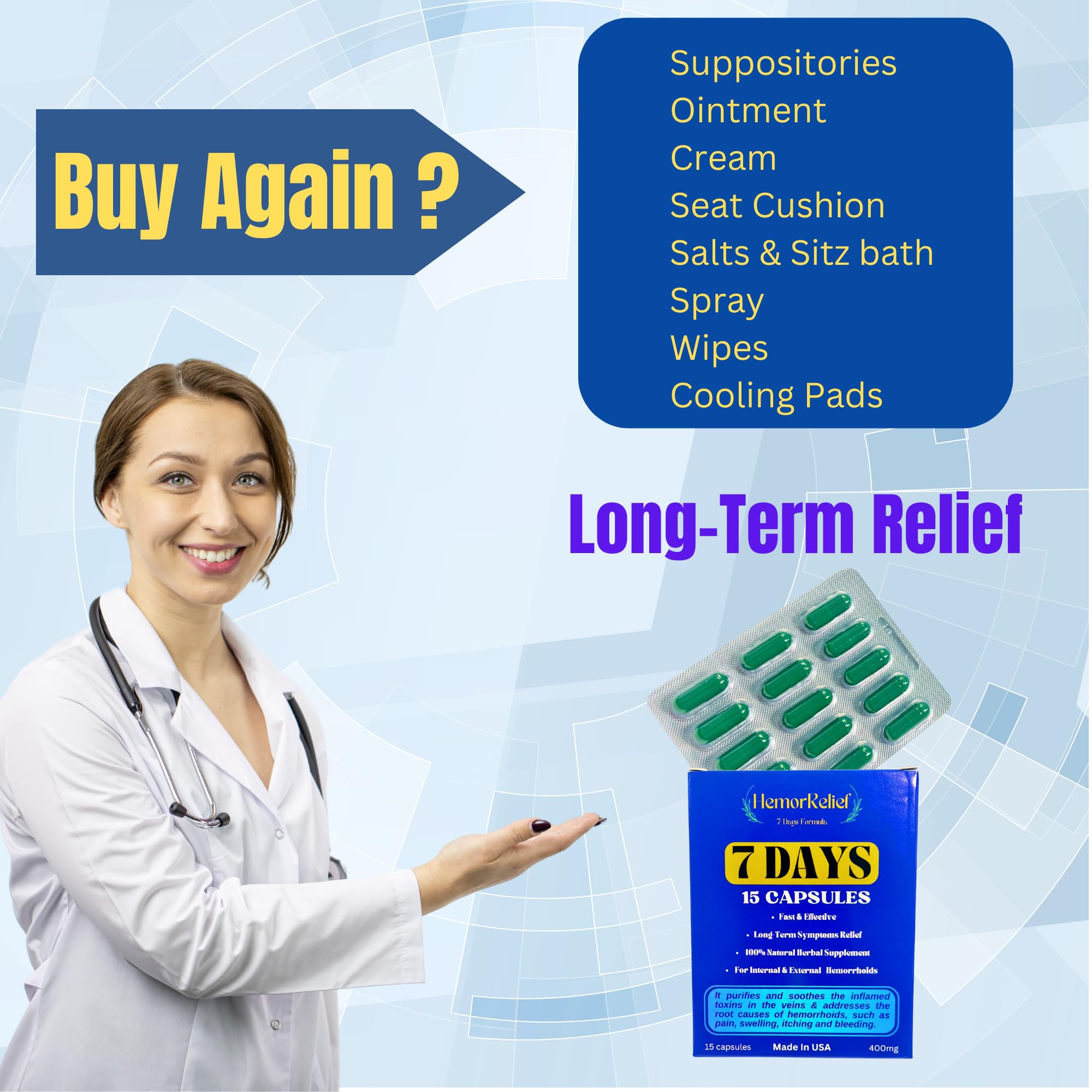 7Days Hemorrhoid Detox Formula, Works to Address The Root Causes of Hemorrhoids Provide Fast & Long-Lasting Relief - TrustMedUSA