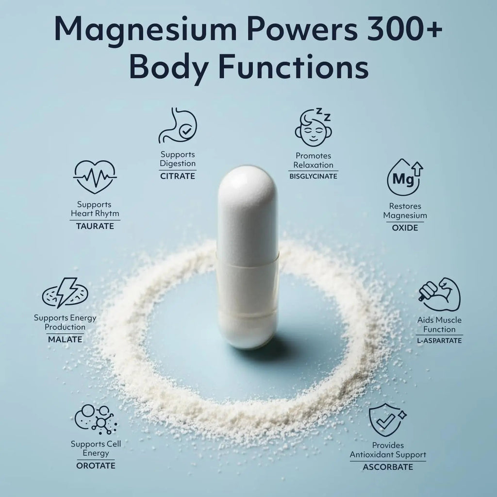 8 in 1 Magnesium Complex for Women & Men 426mg | 180 Vegan Capsules | MAG-8 Blend: Citrate, Bisglycinate, Malate, & More | Non-GMO Magnesio Complex Supplement | Provides 100% Daily Recommended Value - TrustMedUSA
