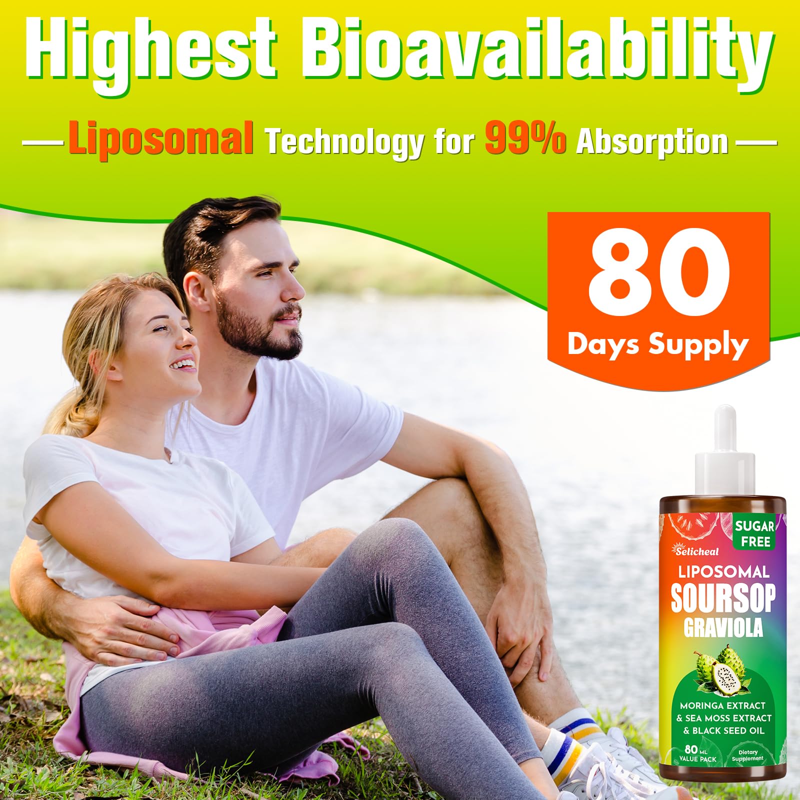 (80ML) Supplement Liquid Drops, 10 in 1 Soursop Multivitamin Drops with Leaf Extract & Sea Moss, for Cell Support & Regeneration, Immunity, Gut, Zzz, Skin & Antioxidant | 2.8 Fl Oz - 80 Days Supply - TrustMedUSA
