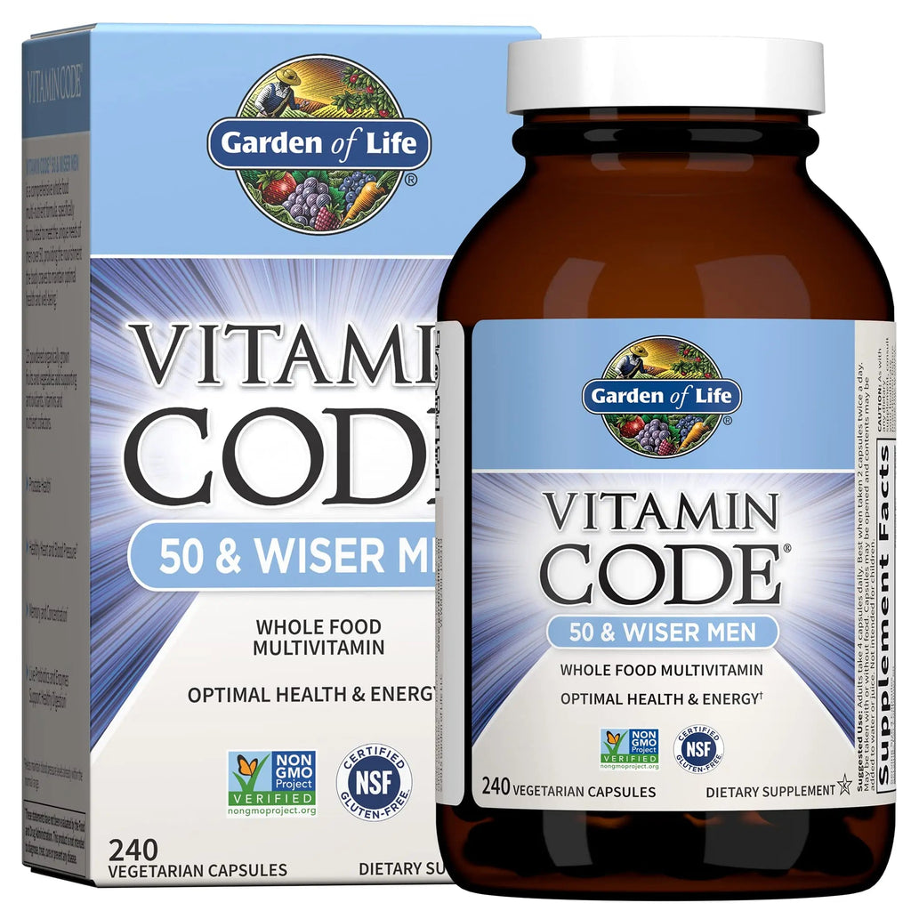 Garden of Life Multivitamin for Men - Vitamin Code 50 & Wiser Men's Raw Whole Food Vitamin Supplement with Probiotics Garden of Life Au supplements