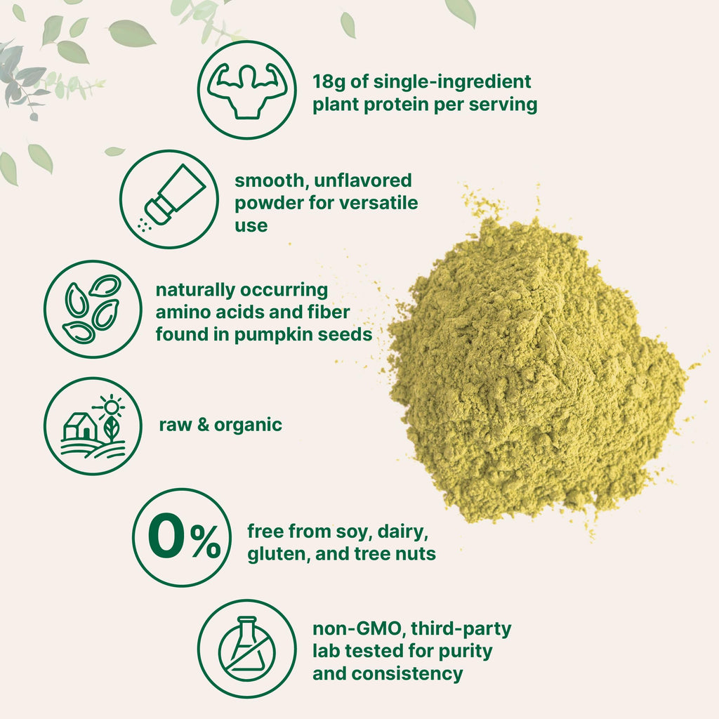 Micro Ingredients Organic Pumpkin Seed Protein Powder, 2lb | Raw Plant-Based Protein | Single-Ingredient Powder | Smooth Texture & Versatile Use | Non-GMO, Soy Free