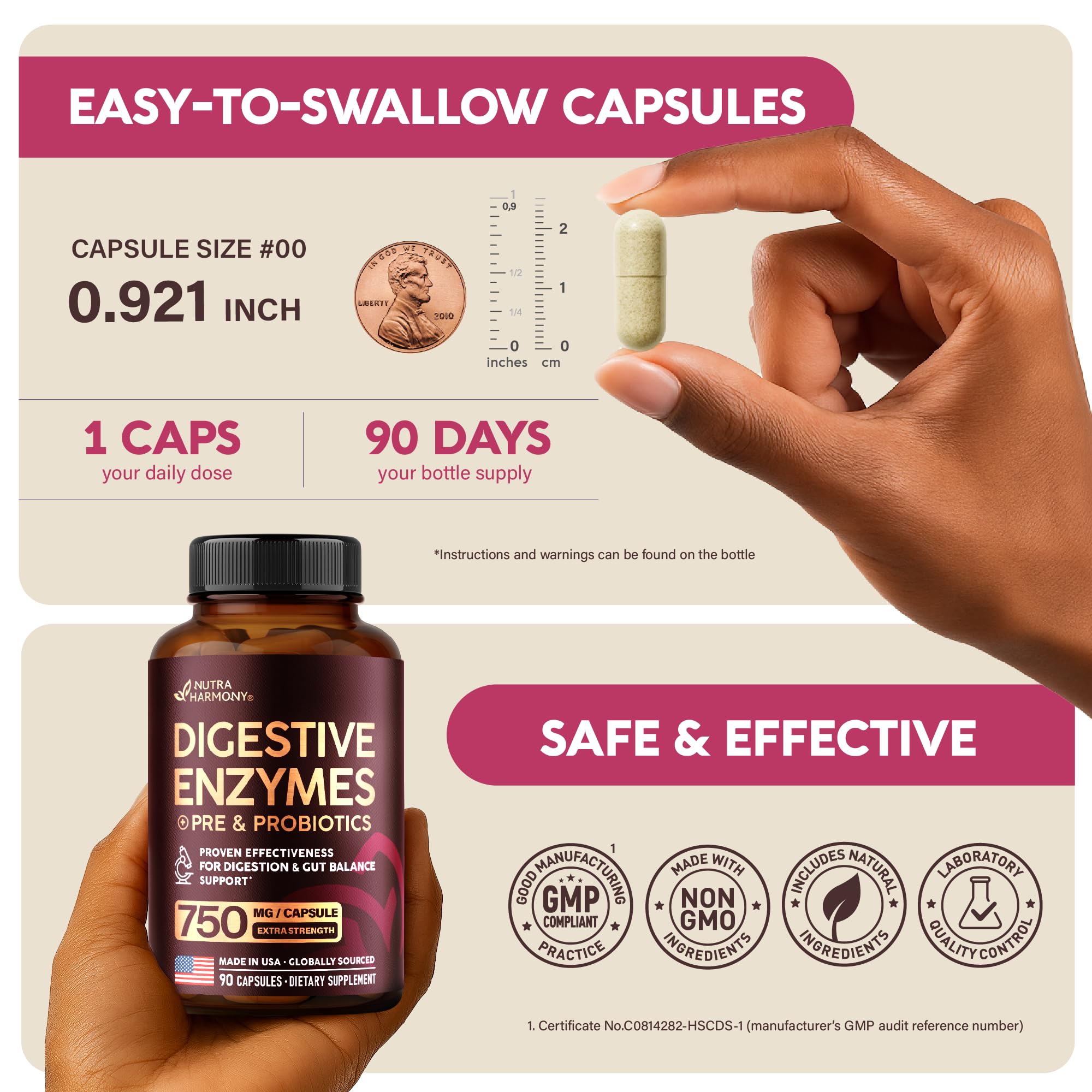 Digestive Enzymes for Women - Multi Digestive Enzymes | Papaya | Bromelain | Probiotic & Prebiotics - Gut & Digestion Support, Bloating Relief - Vegan, Lab Tested