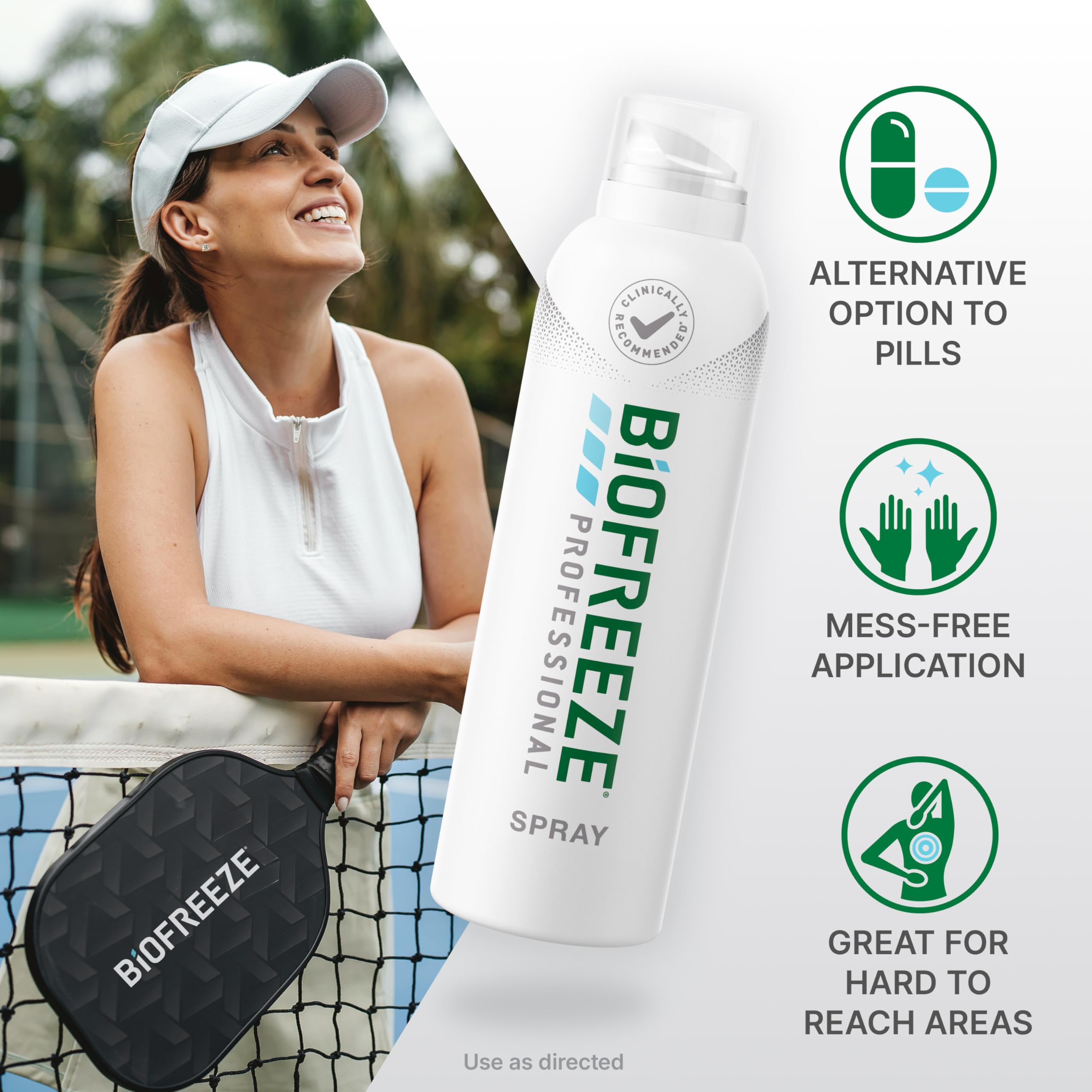 Biofreeze Professional Spray Pain Relief for Knee, Neck, Hip, Joint, Shoulder, & Simple Backache, Arthritis Pain Reliever, Sore Muscle Relief, Colorless Menthol Spray 4 Fl Oz (Pack of 2) Biofreeze Au supplements