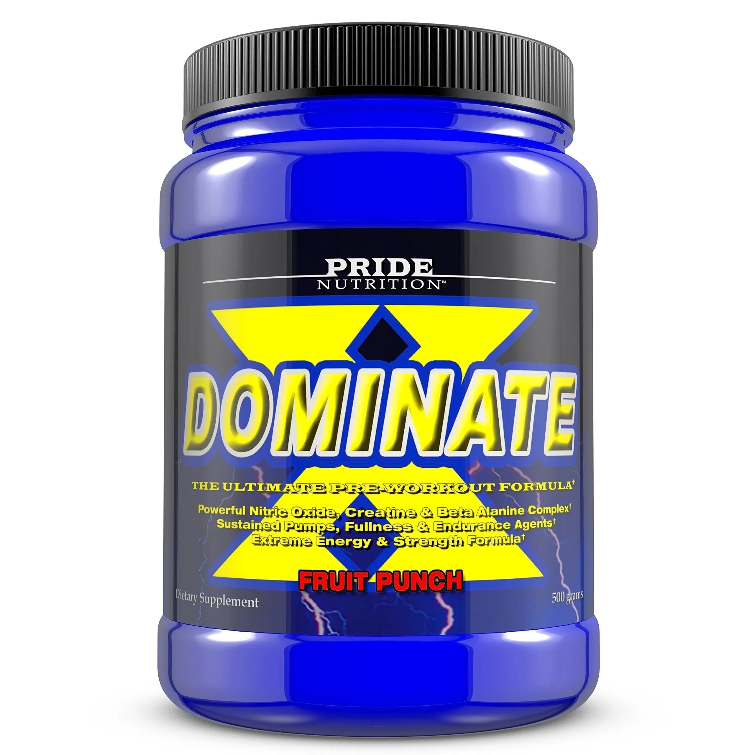 #1 Pre Workout - Dominate X 500g - Best Nitric Oxide & Creatine Pre-Workout Formula Pride Nutrition Au supplements