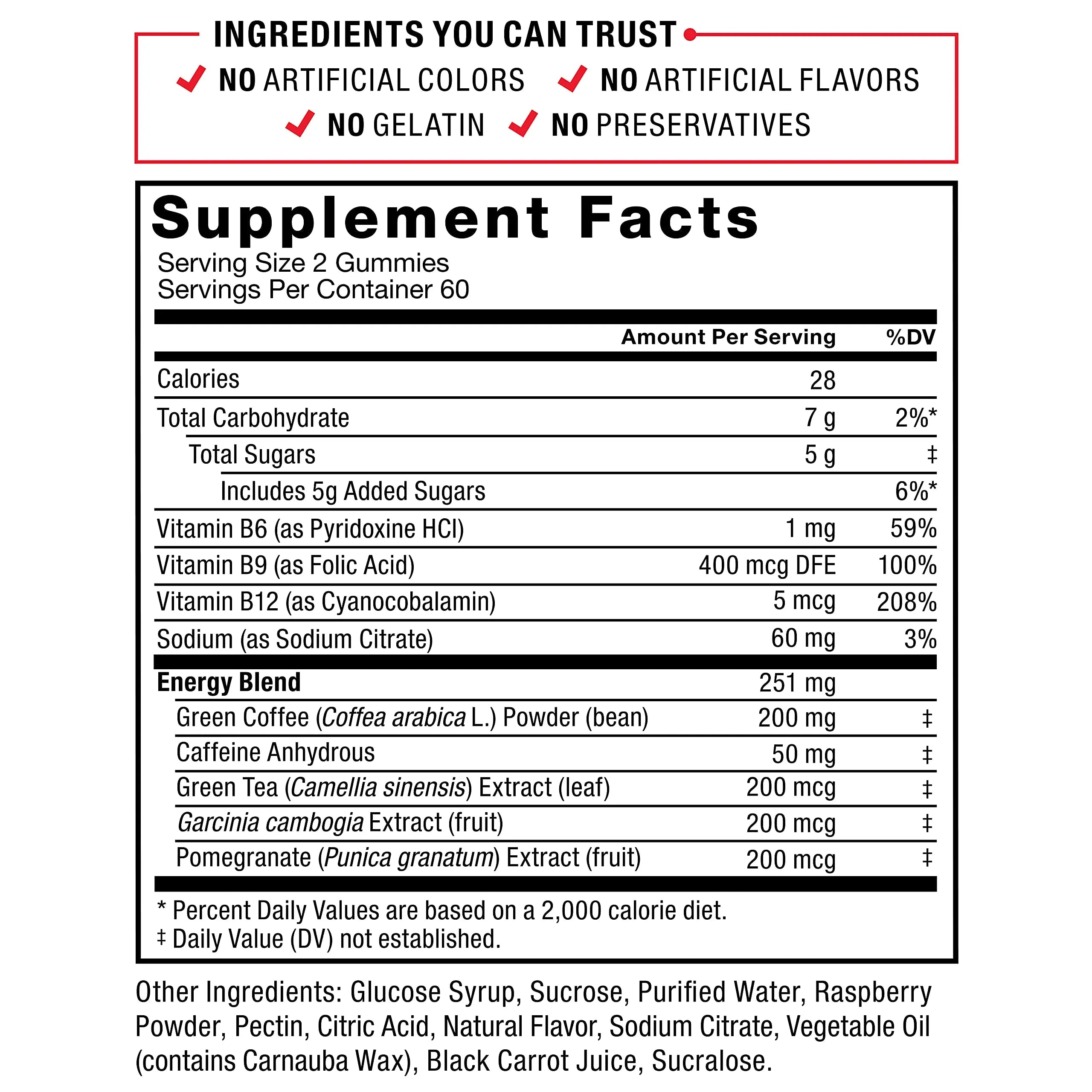Force Factor LeanFire Thermo Gummies with B12 Vitamins, Caffeine, & Green Coffee Bean Force Factor Au supplements