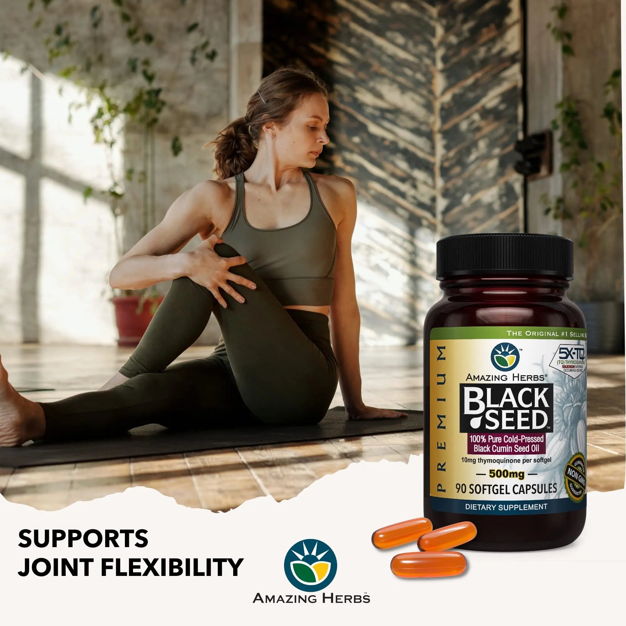 Amazing Herbs Premium Black Seed Oil Capsules - Cold Pressed Nigella Sativa Aids Amazing Herbs Au supplements