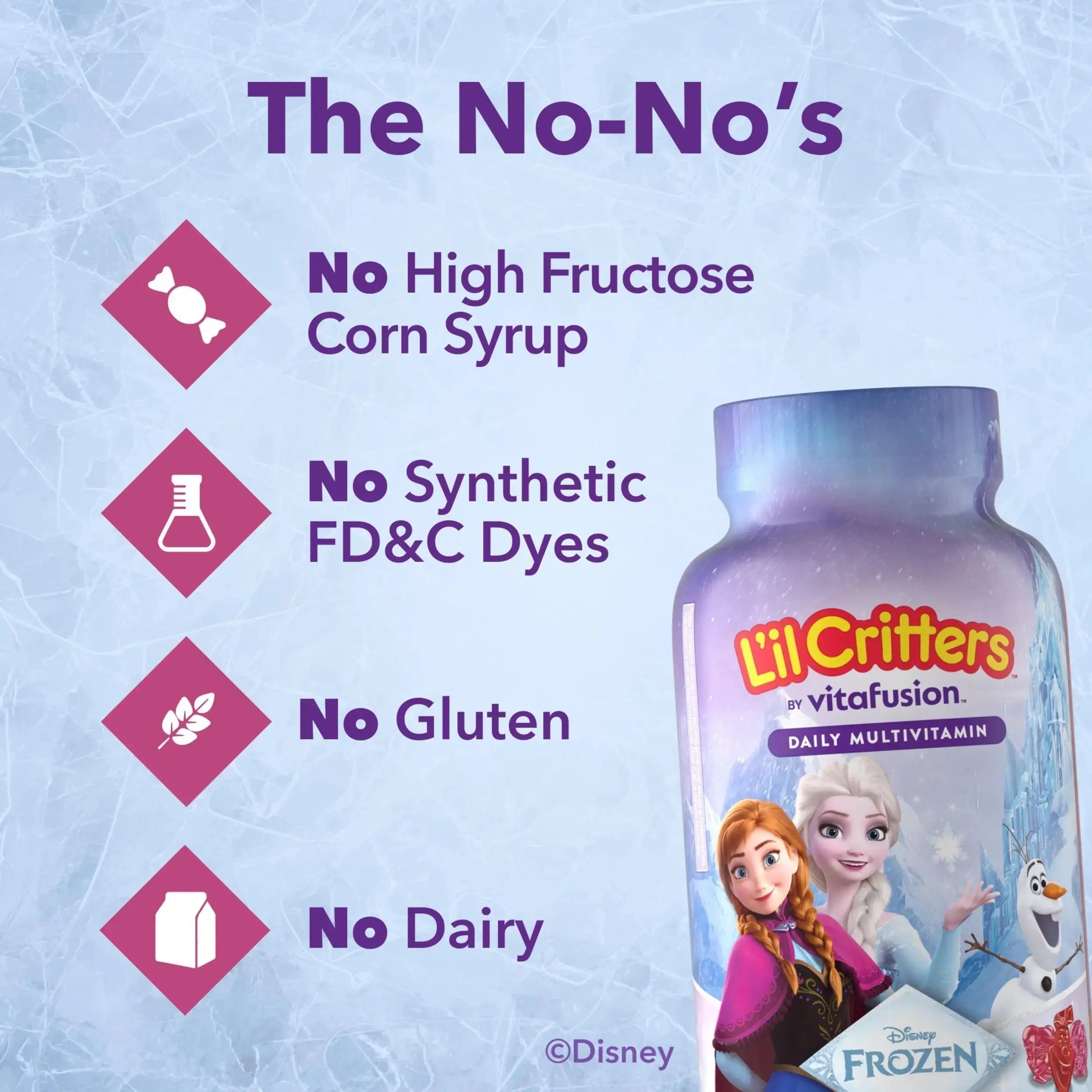 L'il Critters Frozen Daily Kids Multivitamin Gummies Assorted Berry Flavors for Ages 2+ Toddlers and Kids, Disney Multivitamin Gummies Lil Critters Au supplements