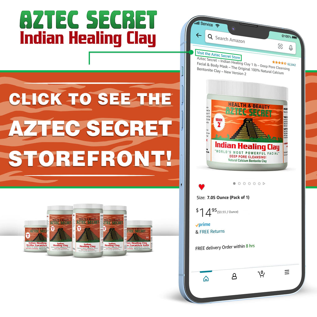Aztec Secret– Indian Healing Clay 16 Oz – Deep Pore Cleansing Facial & Body Mask – The Original 100% Natural Calcium Bentonite Clay – New Version 2