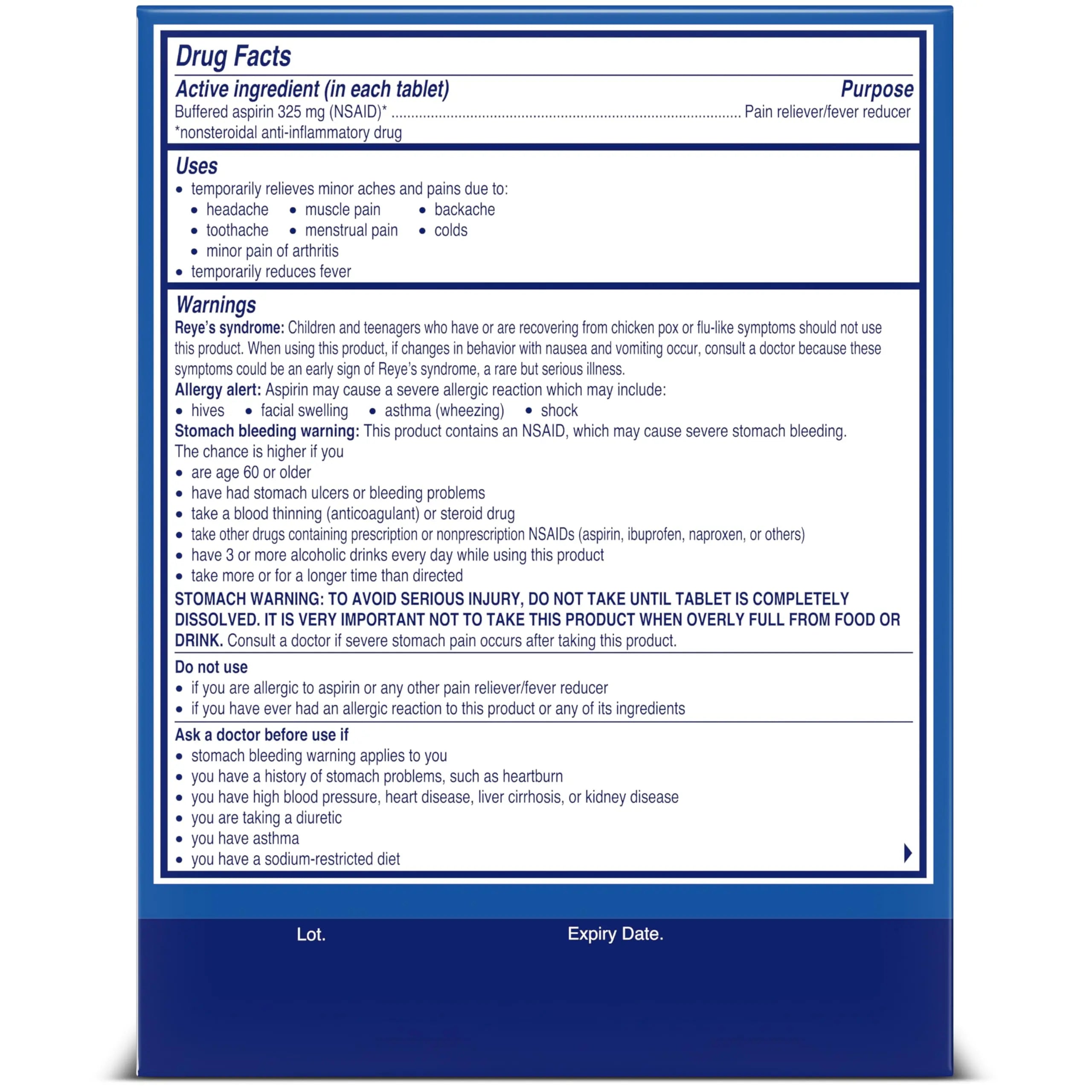 Alka-Seltzer Pain Relief, Aspirin Effervescent Tablets for Fast Pain Relief, 72 Ct Alka-Seltzer Au supplements