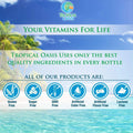 Mega Premium Liquid Multivitamin | Natural Immune Support Vitamin w/ 1333% Vitamin C, 200% D3, Zinc + 20 Vitamins, 70 Minerals, & 21 Amino Acids | Sugar Free Tropical Oasis Au supplements