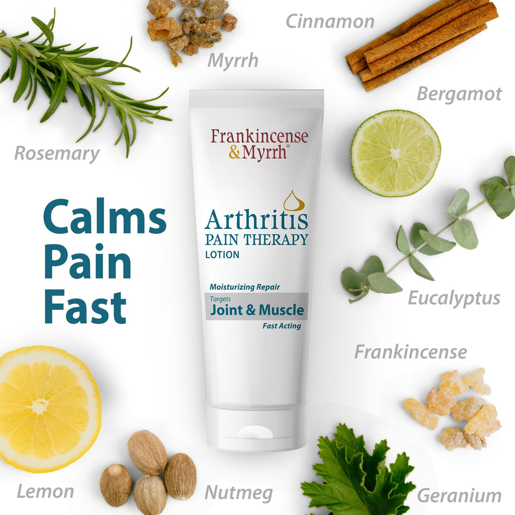 Frankincense and Myrrh Arthritis Pain Reliever Therapy Lotion – Topical Arthritis Pain Relief Cream and Hydrating Skin Repair, Body Relief for Sciatica, Knee, Back, Joints, Neck, Hands, 3 Oz - 1 Pack FRANKINCENSE & MYRRH Au supplements
