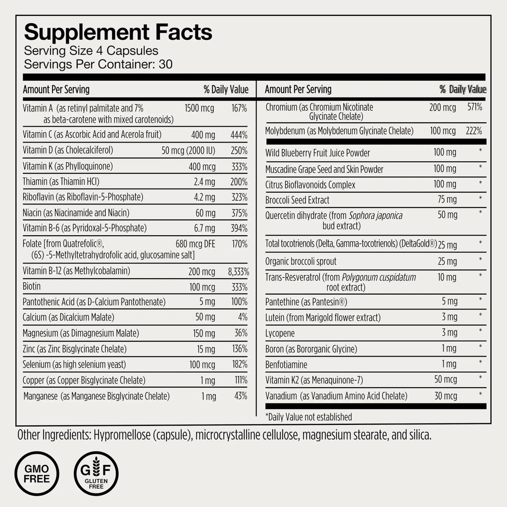 Momentous Essential Multivitamin for Women & Men - Complete Vitamin & Mineral Complex for Athletes & Wellness Enthusiasts - GMO- & Gluten-Free Momentous Au supplements