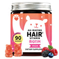 Biotin Gummies for Hair, Skin & Nails. 5,000 mcg High Potency Vegan Vitamins for Faster Hair Growth, Stronger Nails & Healthy Skin. with Vitamins C & E, 90 Gummies Bears with Benefits Au supplements