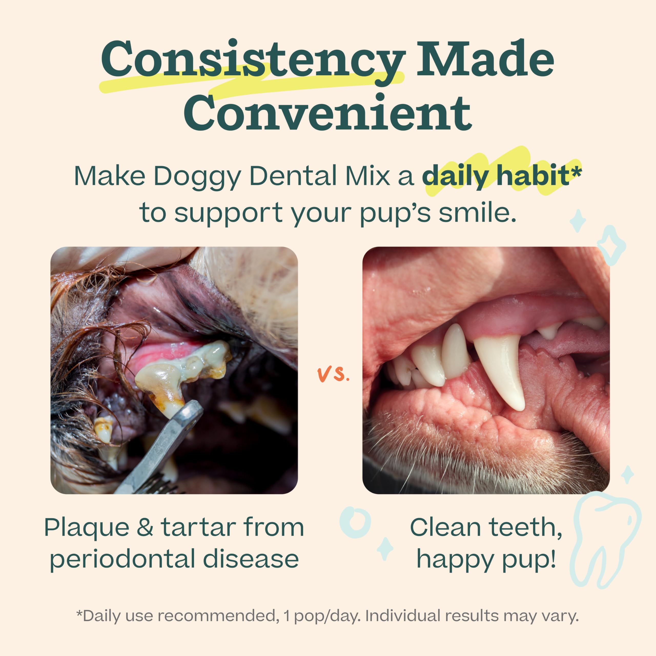 Woof Doggy Dental Pupsicle Mix - Dog Teeth Cleaning Powder for The Pupsicle - Long Lasting Postbiotic Dental Enzyme Mix to Support Oral Health for Dogs WOOF Au supplements