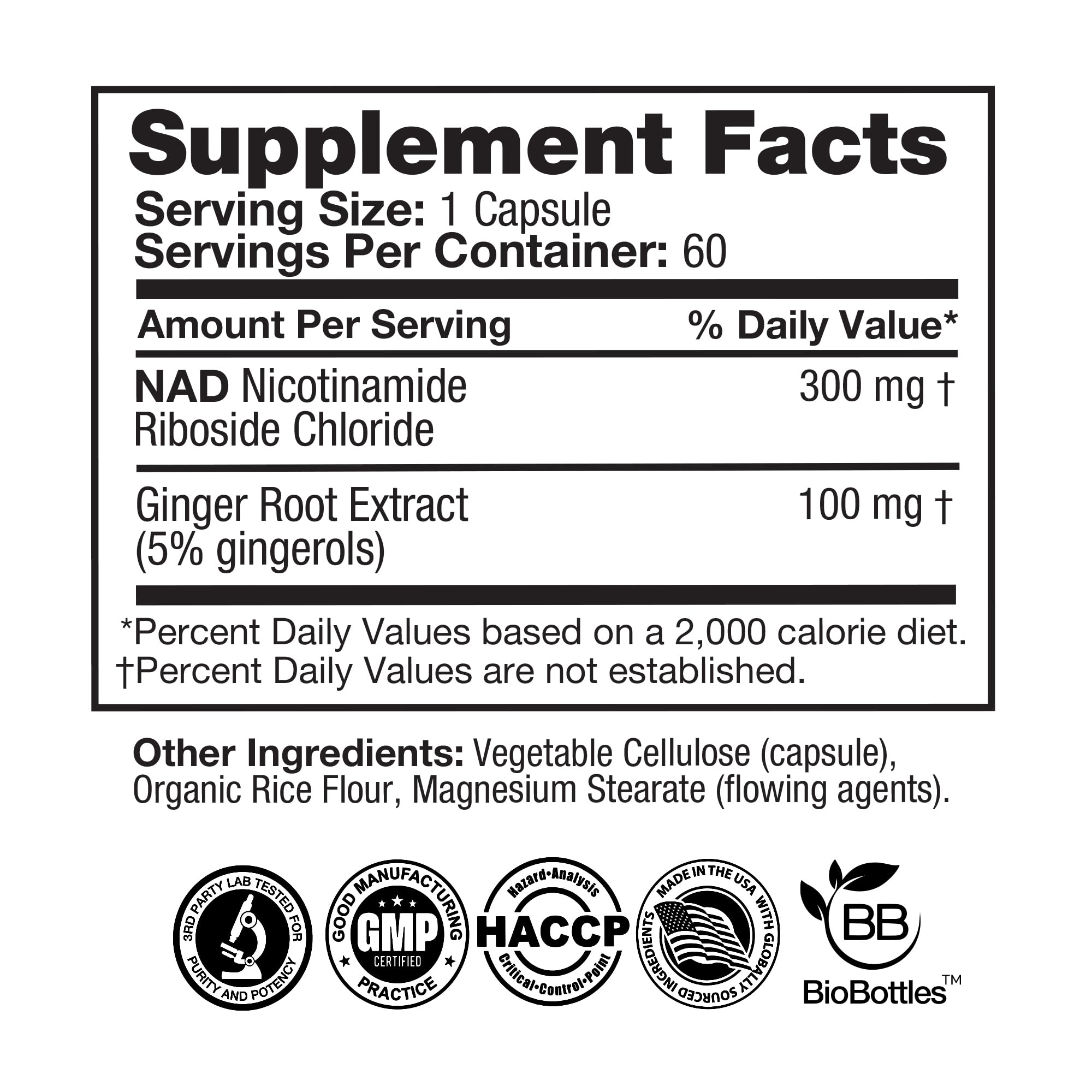 Feelgood Company NAD+ Supplement - Anti-Aging & Cellular Energy Support - Supports Energy, Cognitive Function & Cellular Health - 60 Capsules - NAD+ Precursor FeelGood Superfoods Au supplements