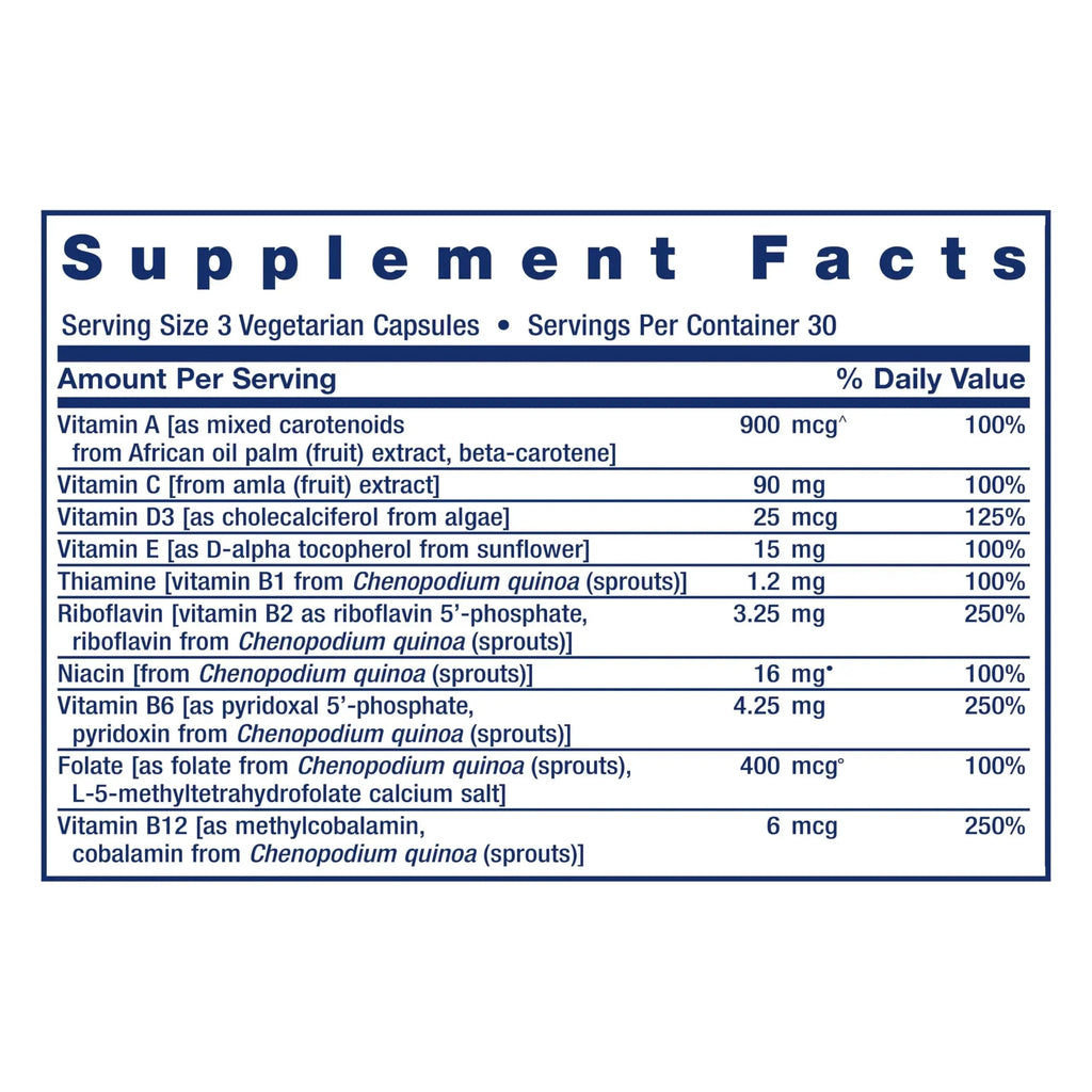 Life Extension Whole Food Multivitamin, Plant-derived Vitamin D3, A, B, C & E, Plus Minerals, Plant extracts, Stay Healthy from Head to Toe Life Extension Au supplements