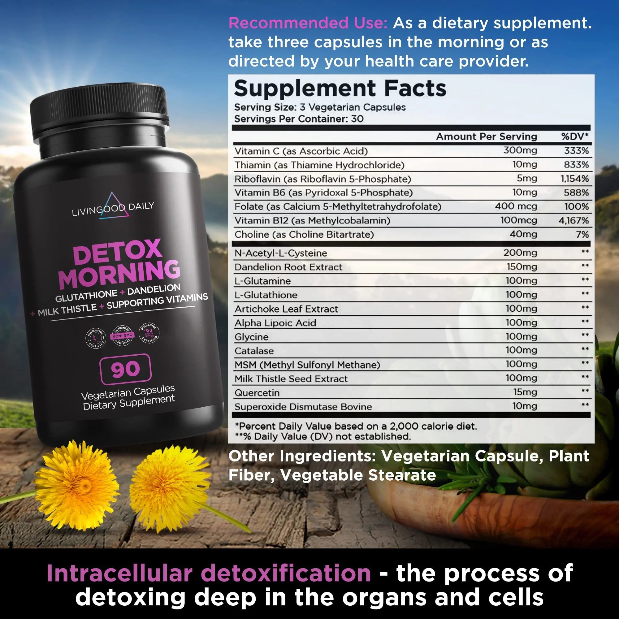 Livingood Daily Detox Pills - Full Body Detox Cleanse for Women & Men with Milk Thistle Livingood Daily Au supplements