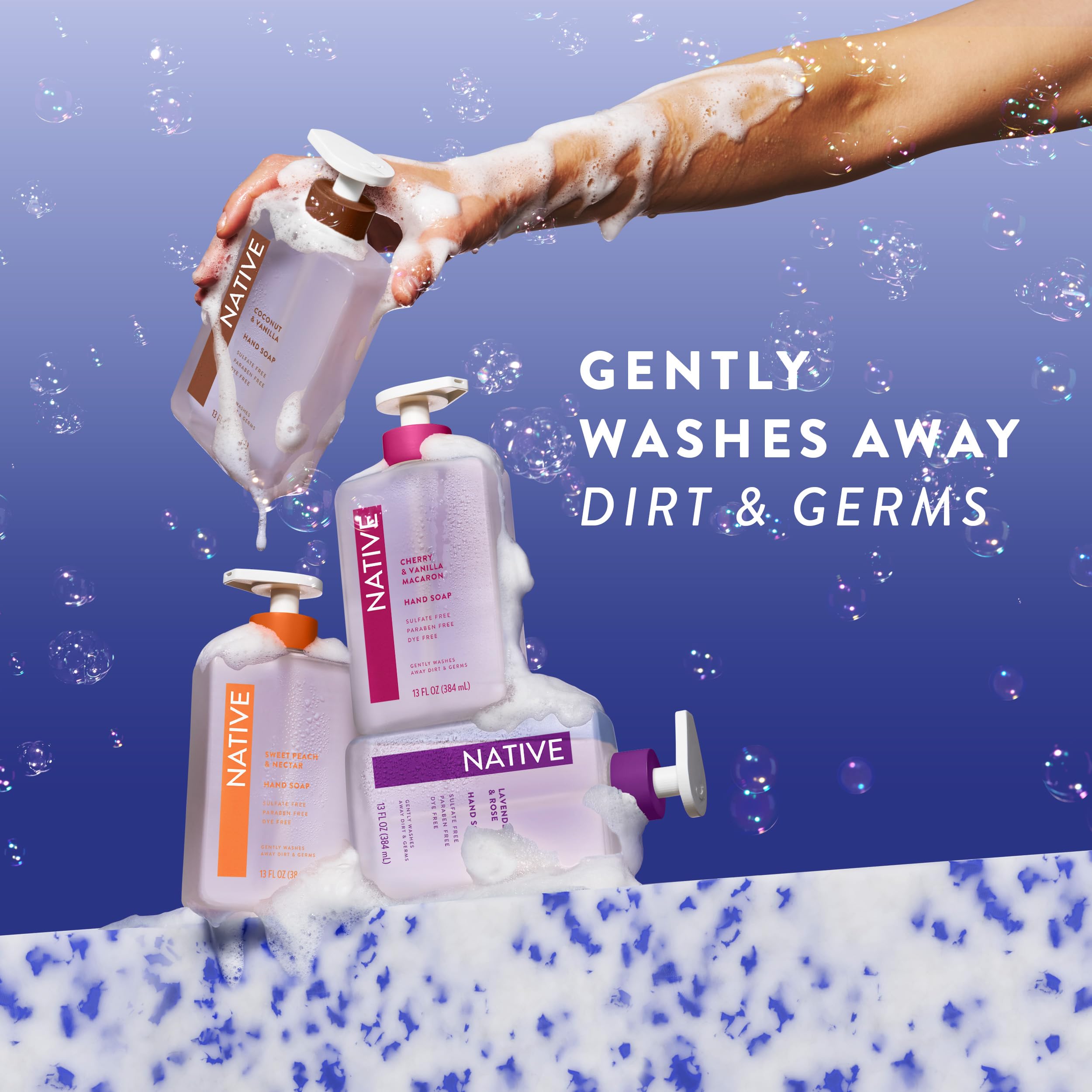 Native Liquid Hand Soap, Coconut & Vanilla Scent, Non-Drying Formula for Soft, Smooth Hands