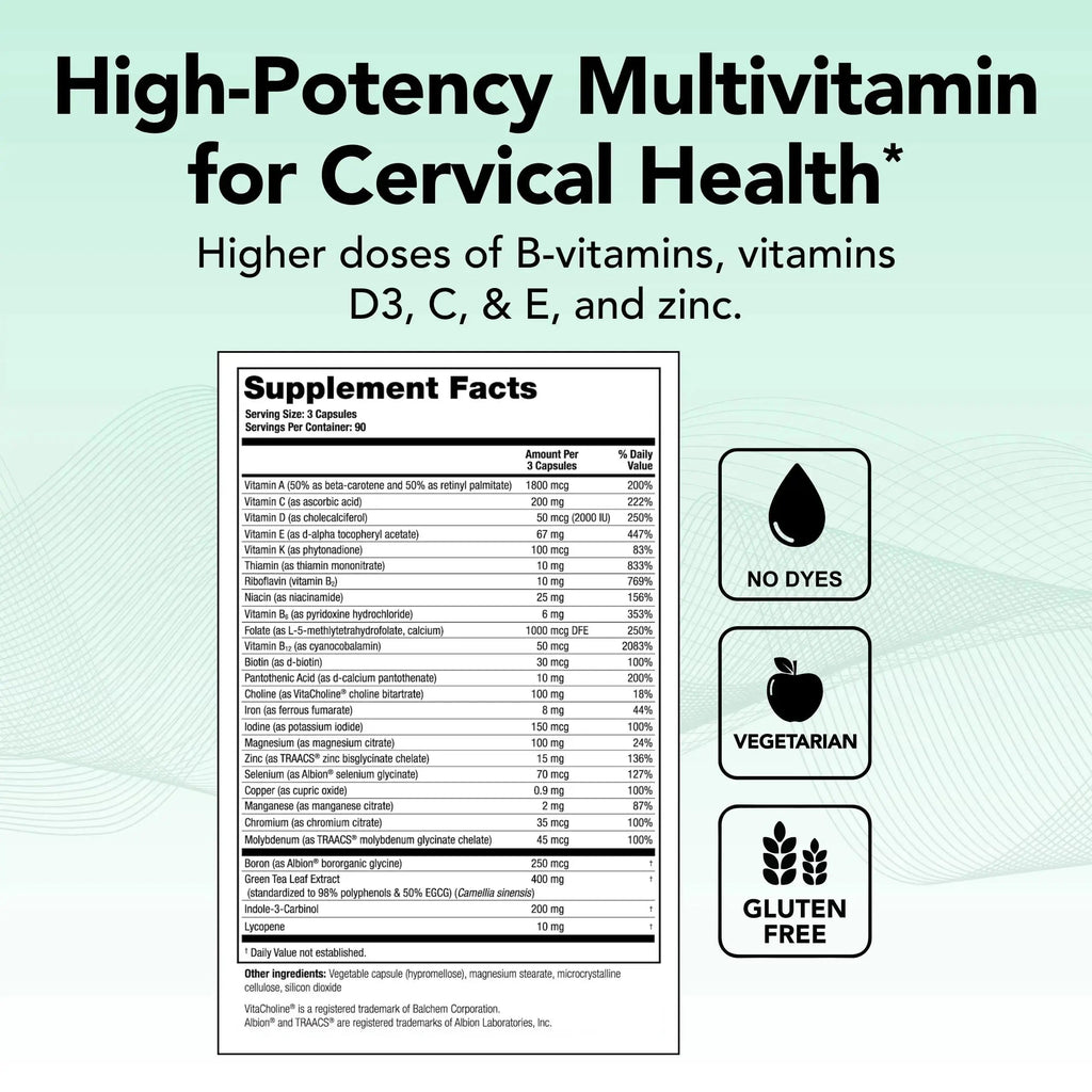 Theralogix ProCerv HP High-Potency Multivitamin - 90-Day Supply - Support for Women & Men - Immune Support Supplement Theralogix Au supplements