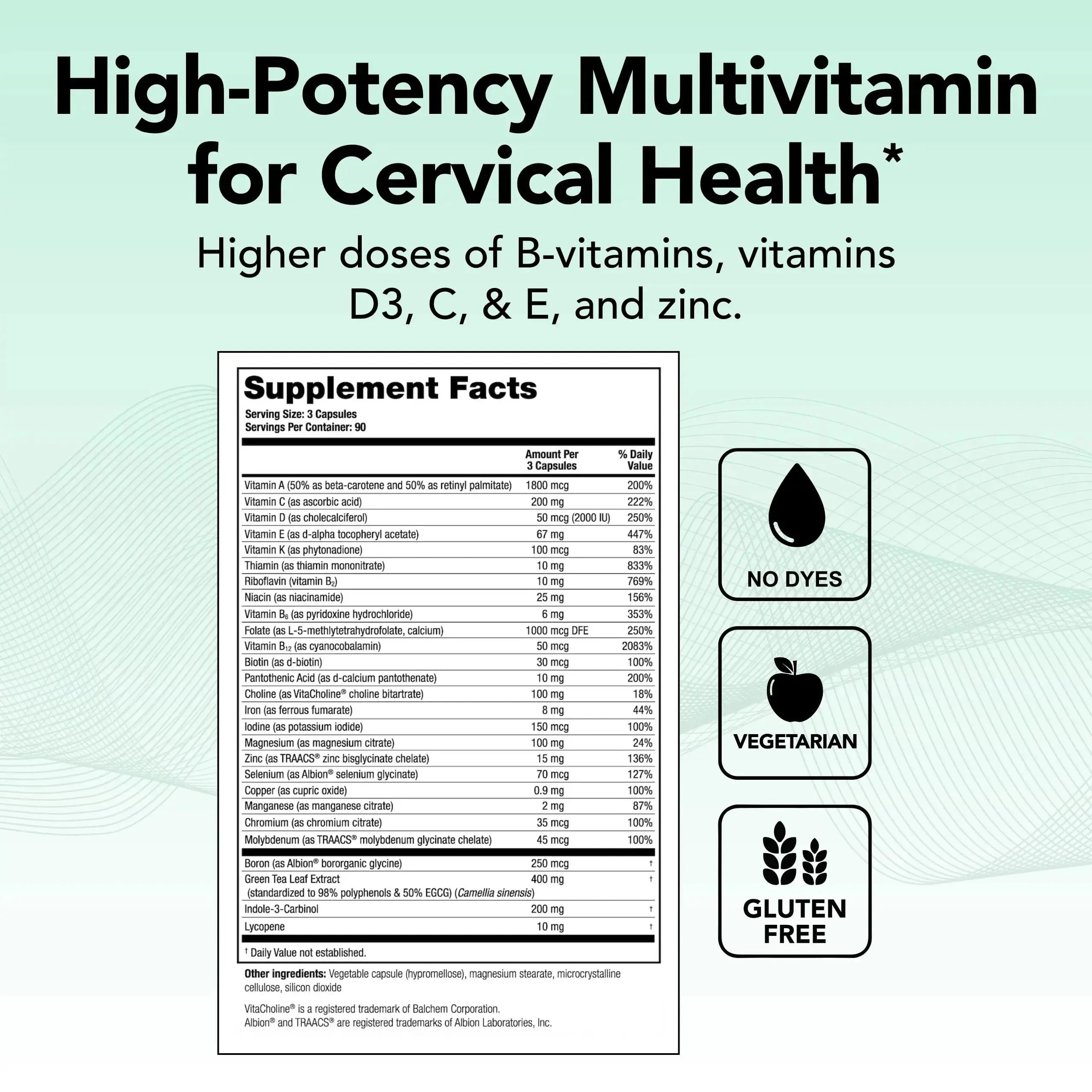 Theralogix ProCerv HP High-Potency Multivitamin - 90-Day Supply - Support for Women & Men - Immune Support Supplement Theralogix Au supplements