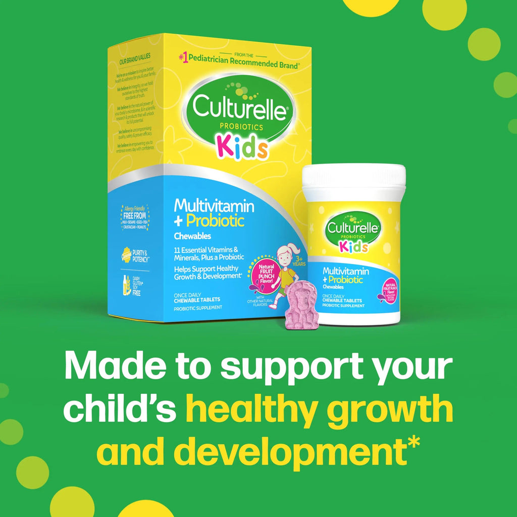 Culturelle Kids Complete Chewable Multivitamin + Probiotic For Kids, Ages 3+, 50 Count, Digestive Health, Oral Health & Immune Support Culturelle Au supplements