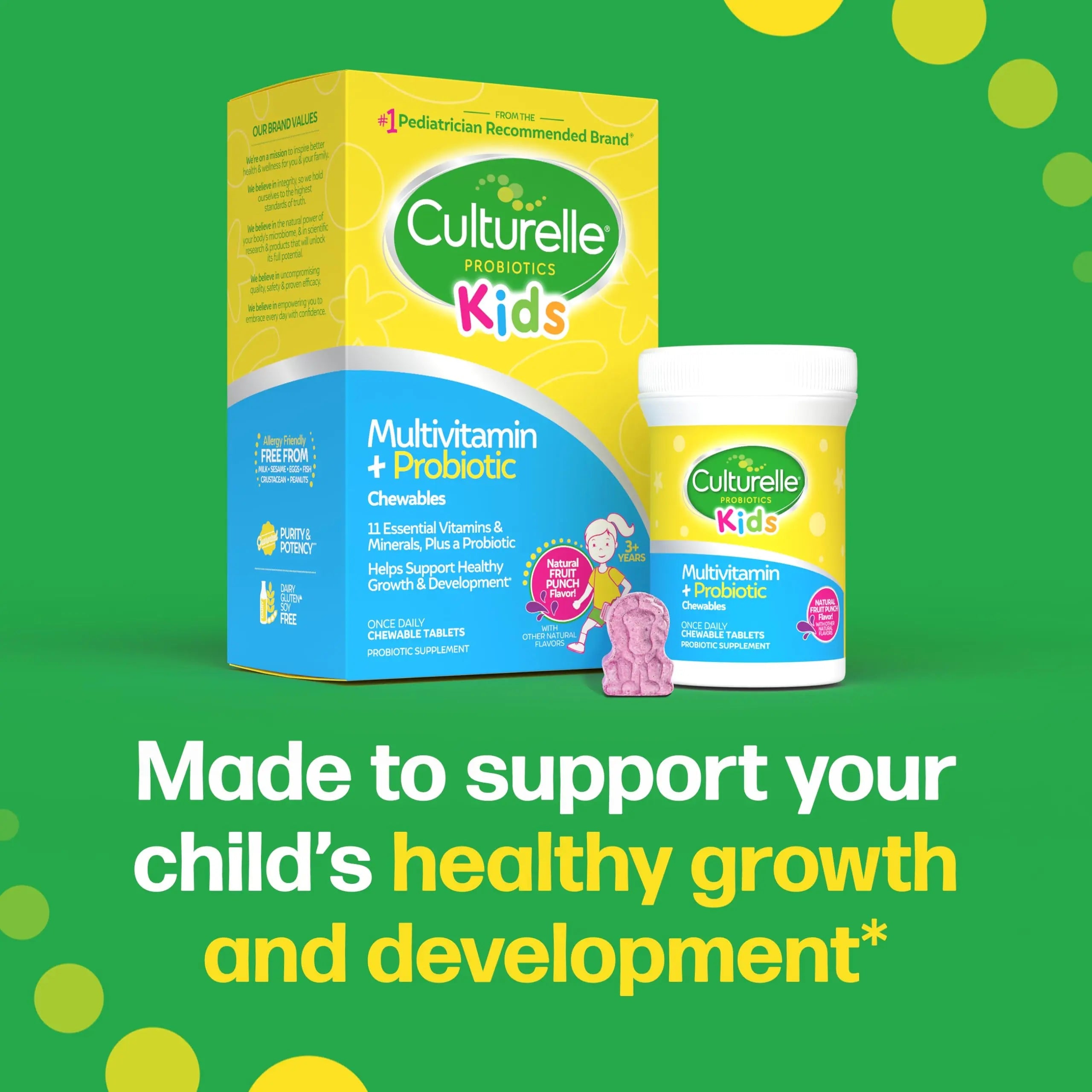 Culturelle Kids Complete Chewable Multivitamin + Probiotic For Kids, Ages 3+, 50 Count, Digestive Health, Oral Health & Immune Support Culturelle Au supplements