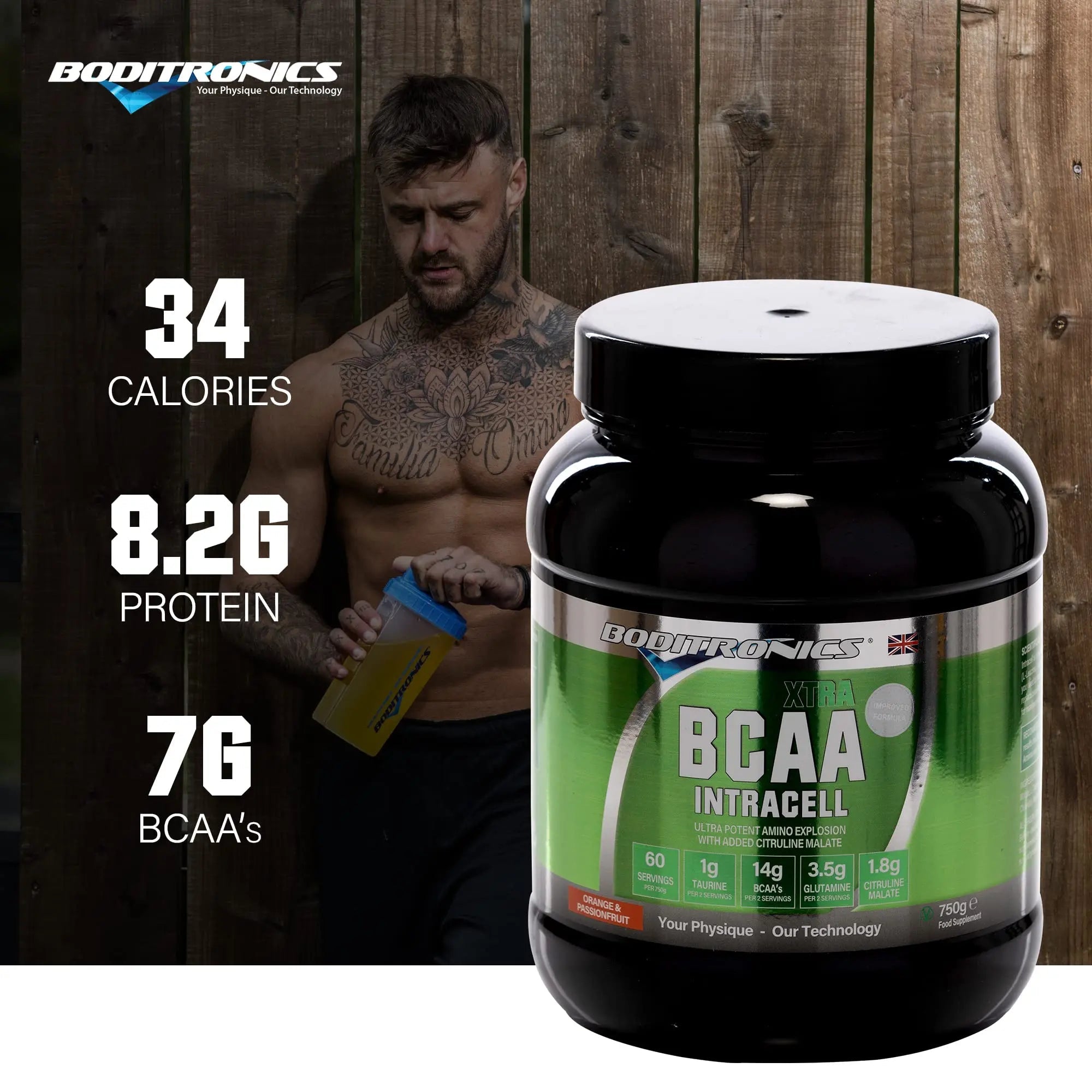 Boditronics BCAA Intracell Xtra Intra Workout Protein Powder, Branched Chain Amino Acid Supplement Boditronics Au supplements