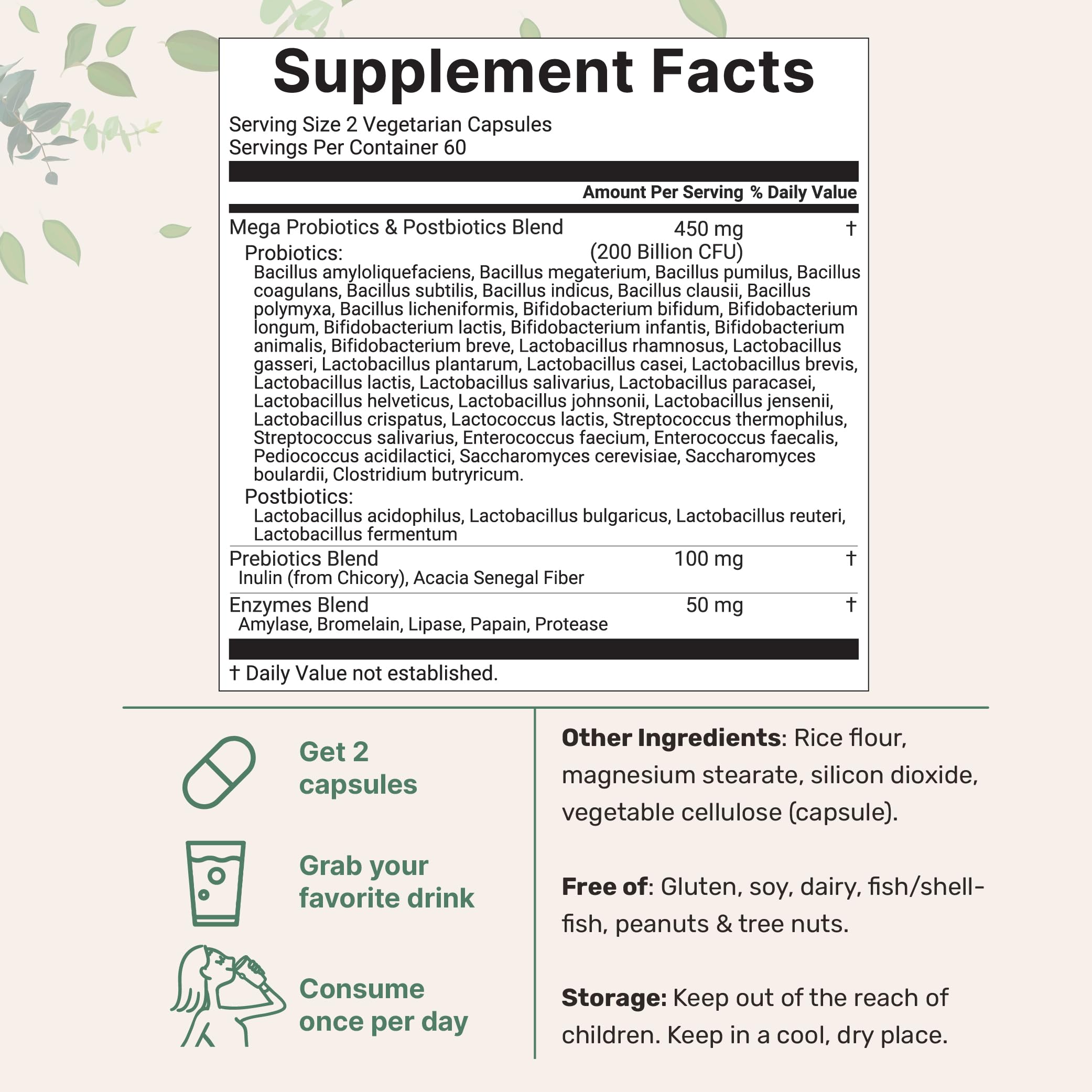 Micro Ingredients Probiotics 200 Billion CFU, 120 Veggie Capsules | Mega Probiotics for Men & Women | 40 Strains with Prebiotics, Postbiotics & Digestive Enzymes | Gut, Immune & Digestive Health Micro Ingredients Au supplements