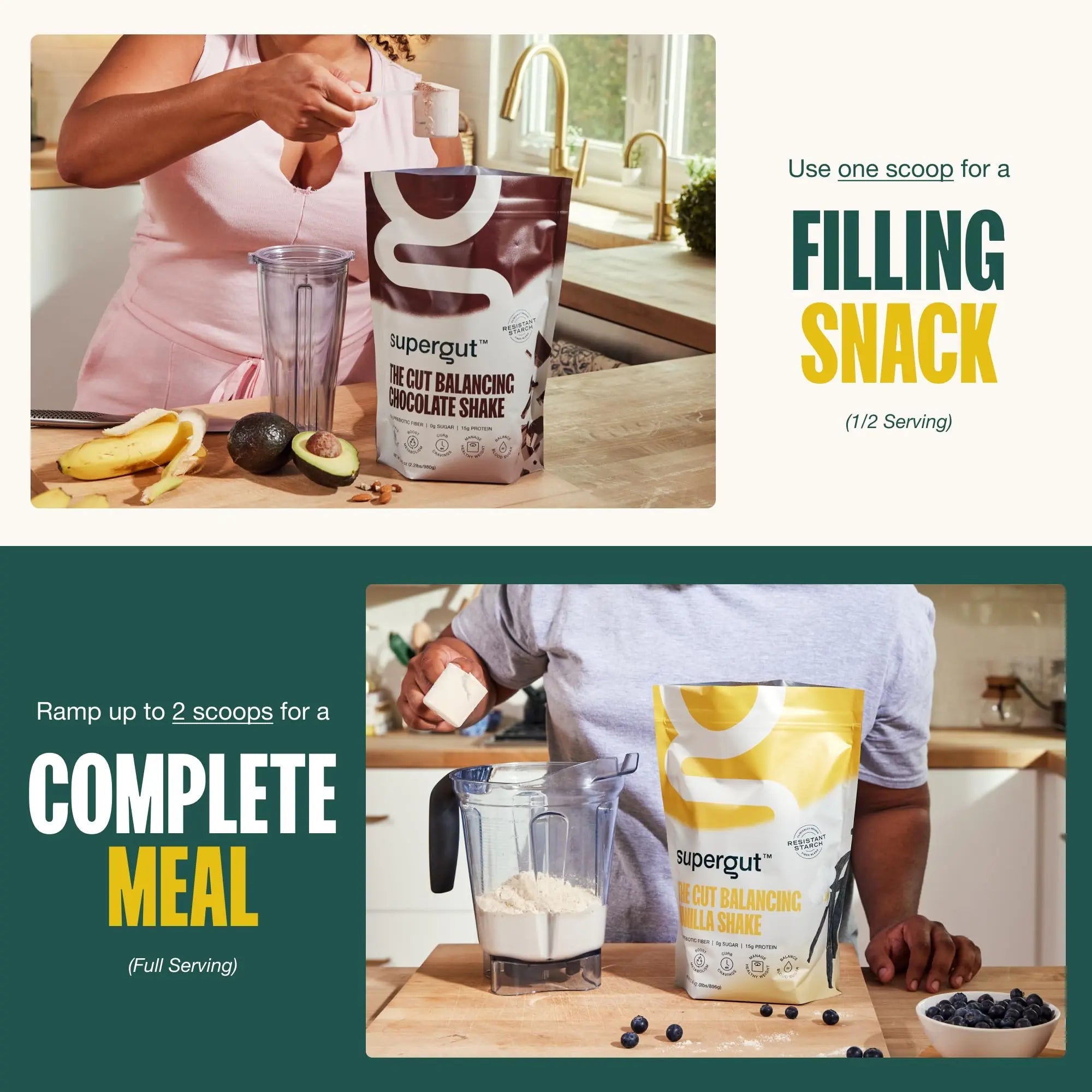 Supergut Prebiotic Shakes | Meal Replacement | Gut Health | Appetite Suppressant | High Protein and Fiber Supergut Au supplements