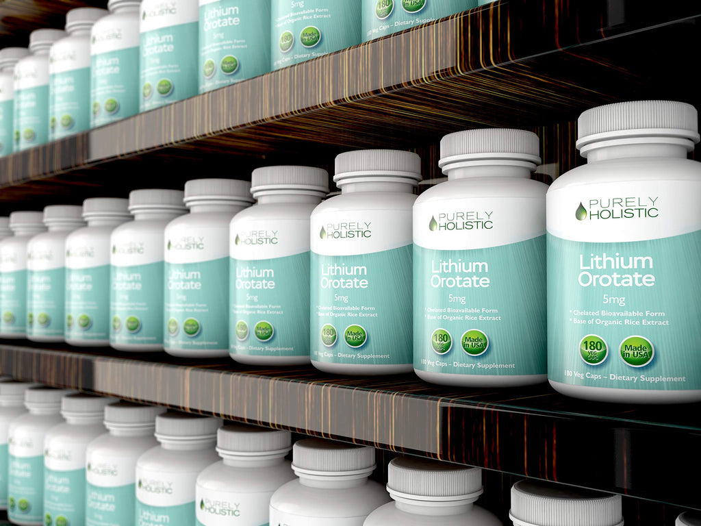 Lithium Orotate 5mg, 180 Vegetarian Lithium Capsules, Supplement Lithium Orotate 5mg, 180 Vegetarian Lithium Capsules, Helps Maintain Healthy Mood