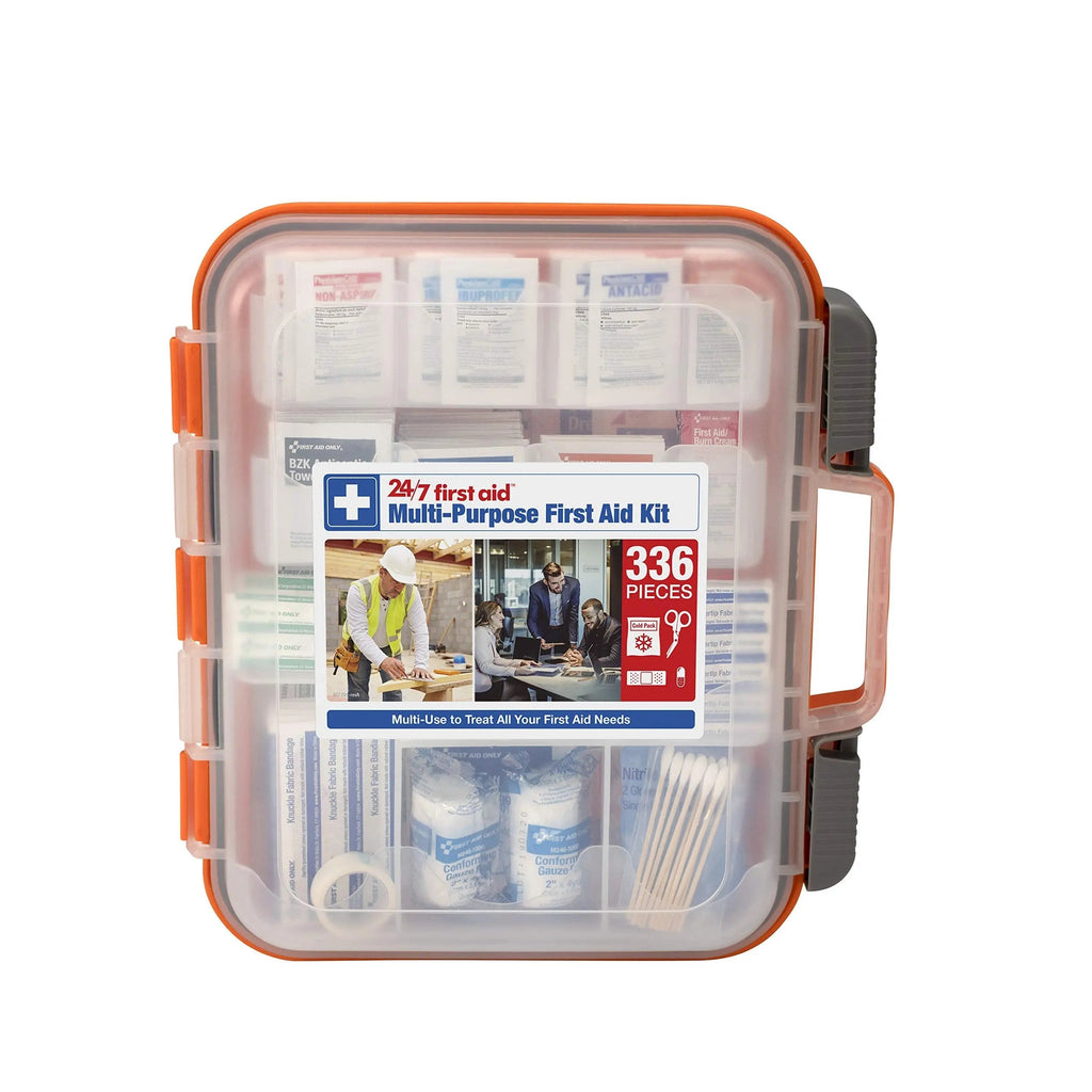 336 Piece First Aid Kit, Plastic Case 24/7 First Aid Au supplements