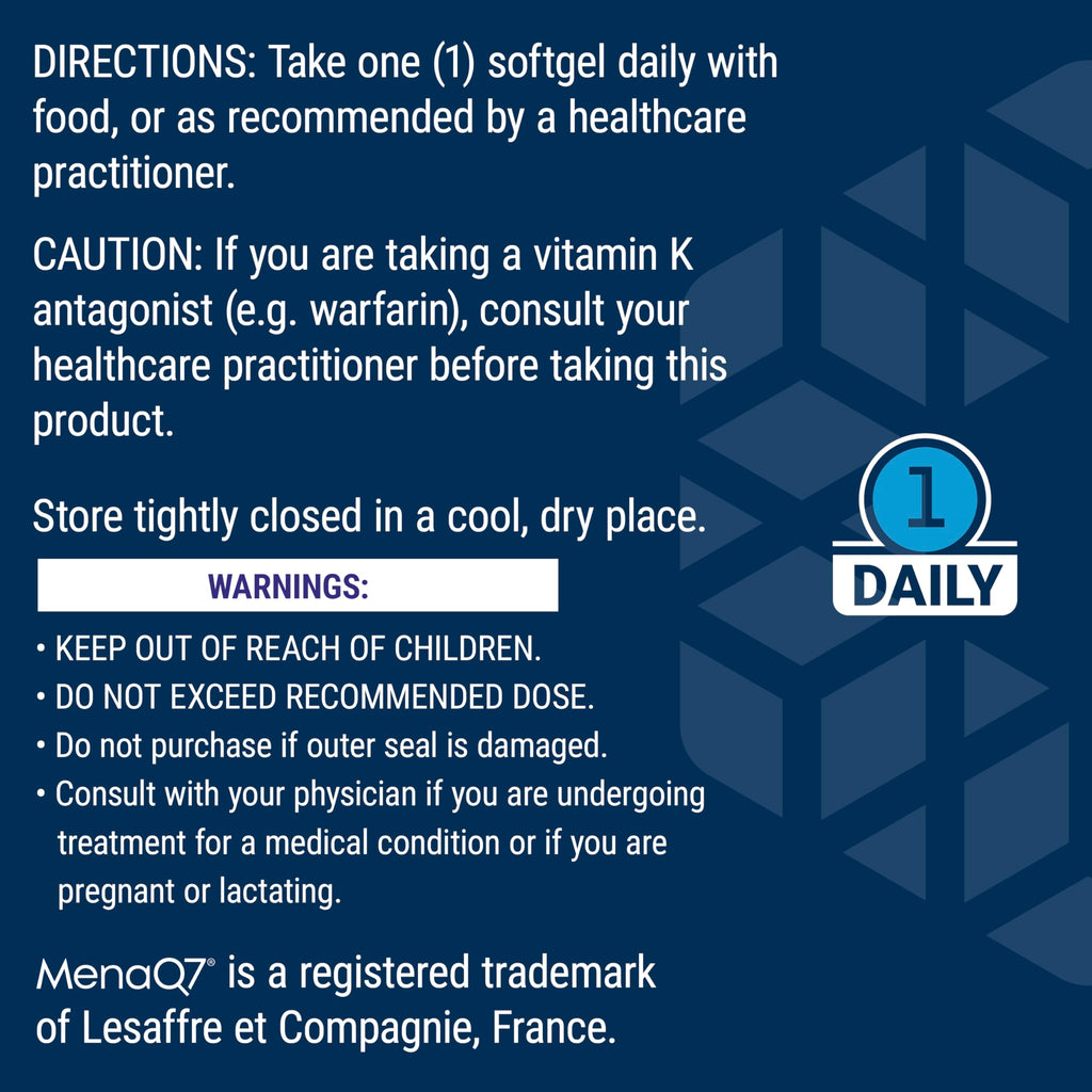 Life Extension Super K, Vitamin K Supplement, 2000 Mcg Vitamin K and 1180 Mcg Vitamin K2, Heart Health, Once-Daily, 90 Softgels