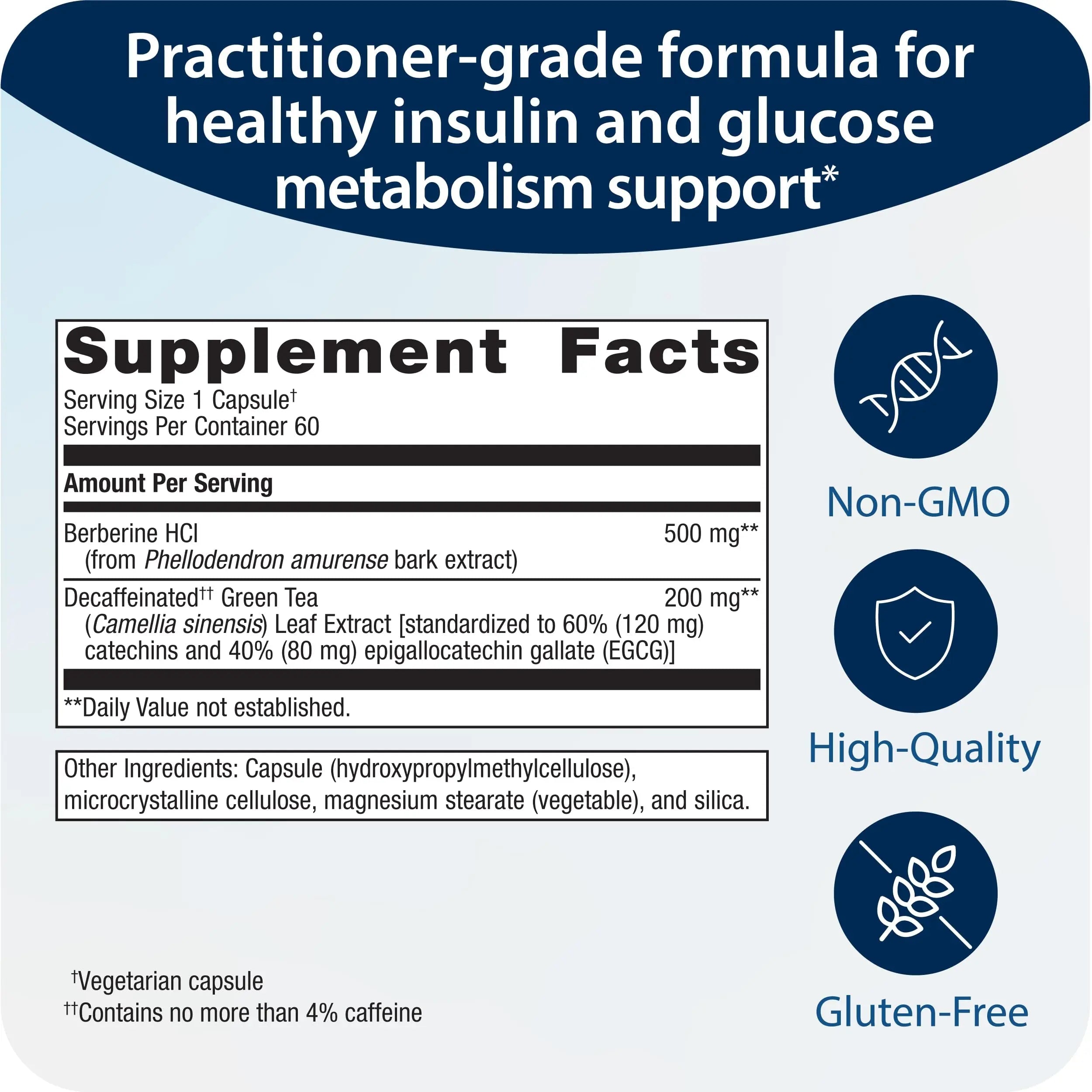 Metagenics Berberine GT - 500 mg Berberine HCl - Supports Heart Health & Carbohydrate Metagenics Au supplements
