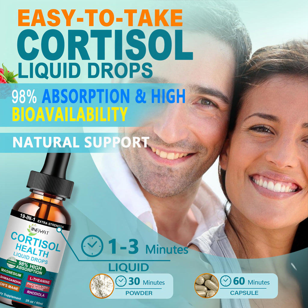 Cortisol Supplements for Women,19-in-1 Cortisol Supplement Liquid Drops w/Magnesium,L-Theanine,Ashwagandha,Omega-3, High Absorption Hormone Balanced for Women Drops - Sleep Focus Mood, Non-GMO JINGYAT Au supplements