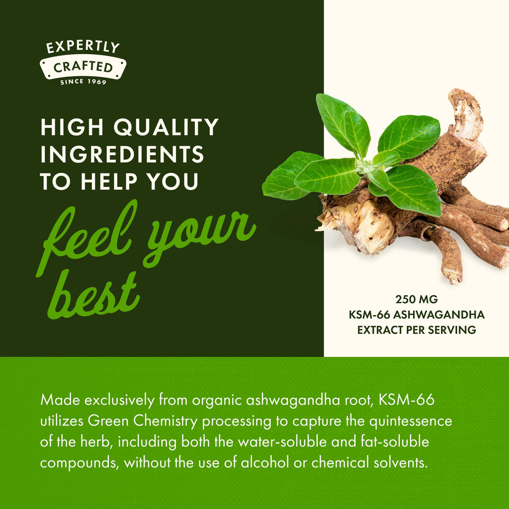 Swanson Ultimate Ashwagandha KSM-66 - Herbal Supplement Supporting Healthy Stress Levels & Relaxation - Natural Formula to Promote a Calm & Relaxed Mindset - (60 Veggie Capsules, 250mg Each) Swanson Au supplements