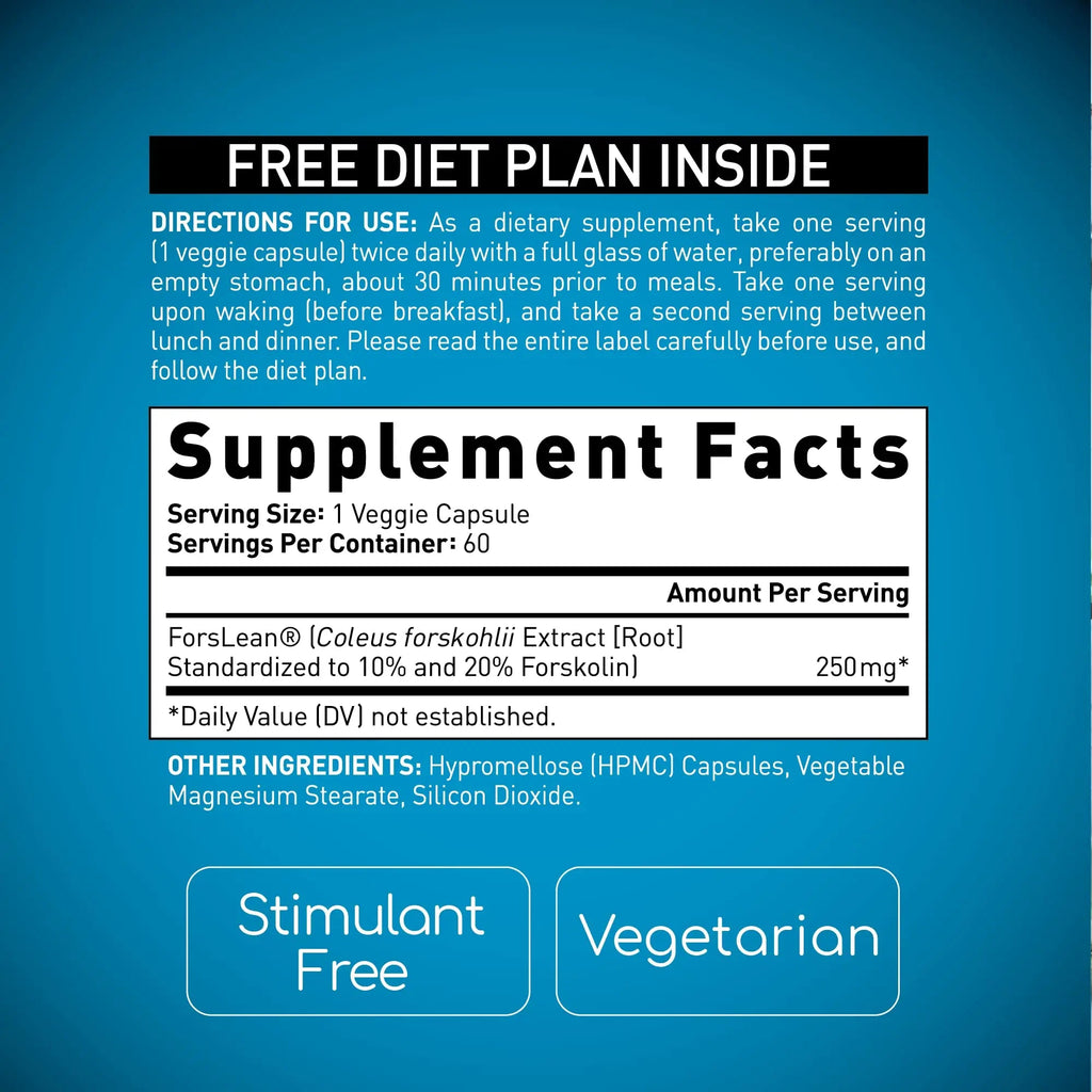 BioGenetic Labs Forskolin Lean & Tone - Weight Loss Pills - Body Toning Formula Fat Burner BioGenetic Laboratories Au supplements