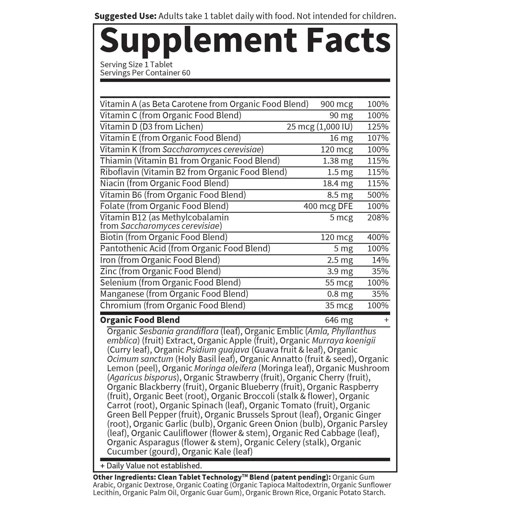 Garden of Life Organics Women's Once Dail,y 60ct & Vitamin Code Vitamin D3 5,000IU, 60ct Garden of Life Au supplements