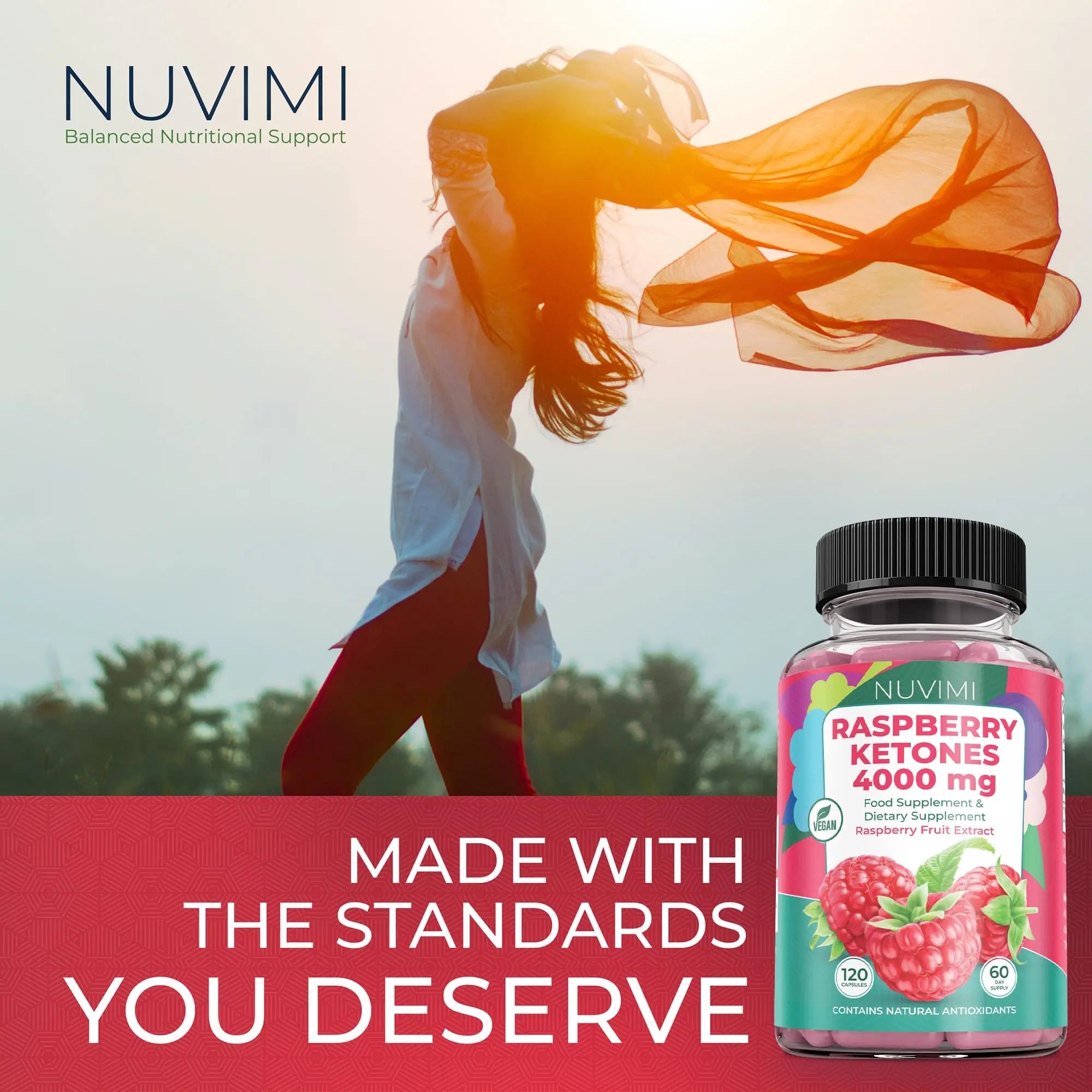 NUVIMI Raspberry Ketones 4000 mg Natural Dietary Food Supplement to Support Healthy NUVIMI Au supplements